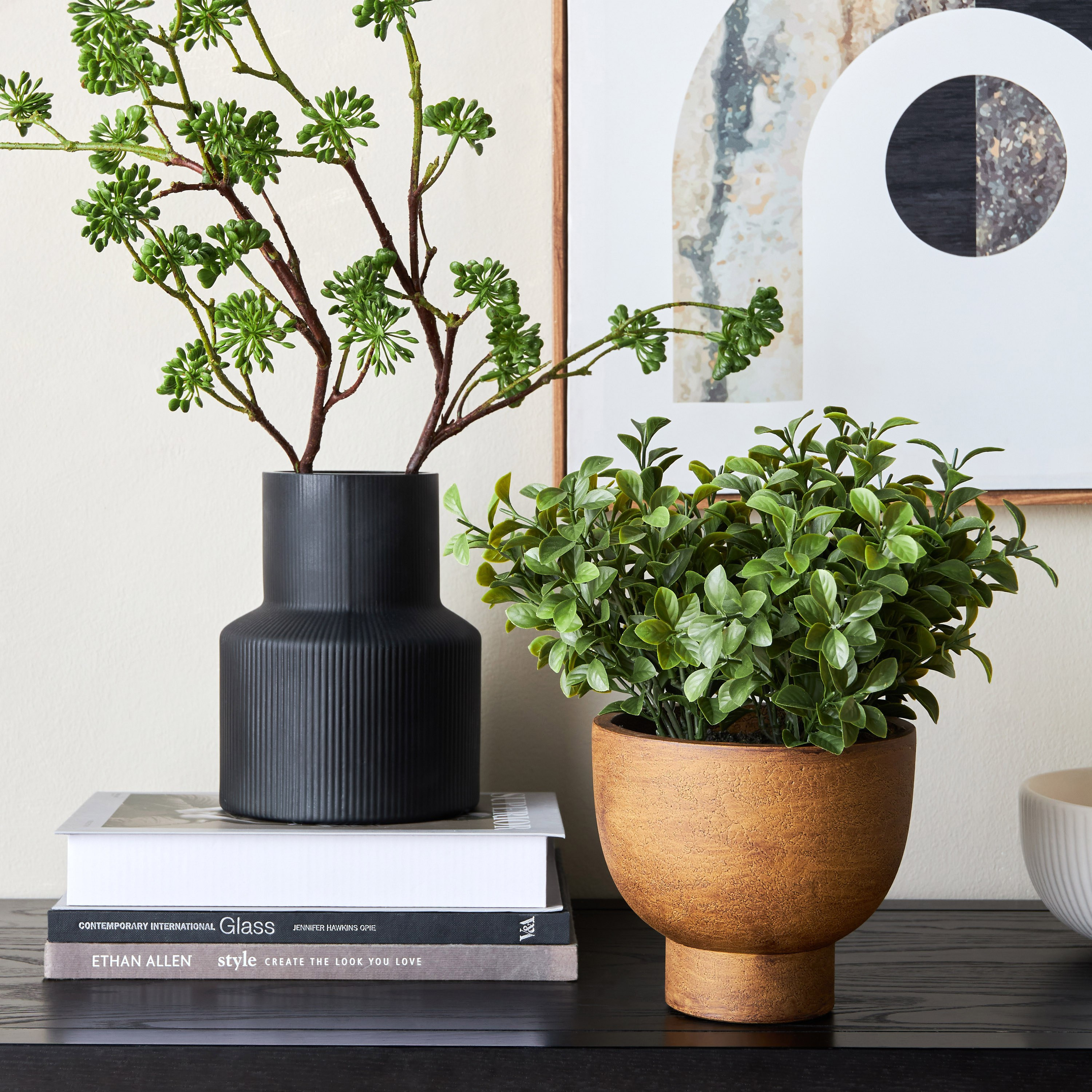 Terra Shrub in Footed Pot - 20 cm-household-gardenandoutdoor-artificialplants-pottedplants-image-3