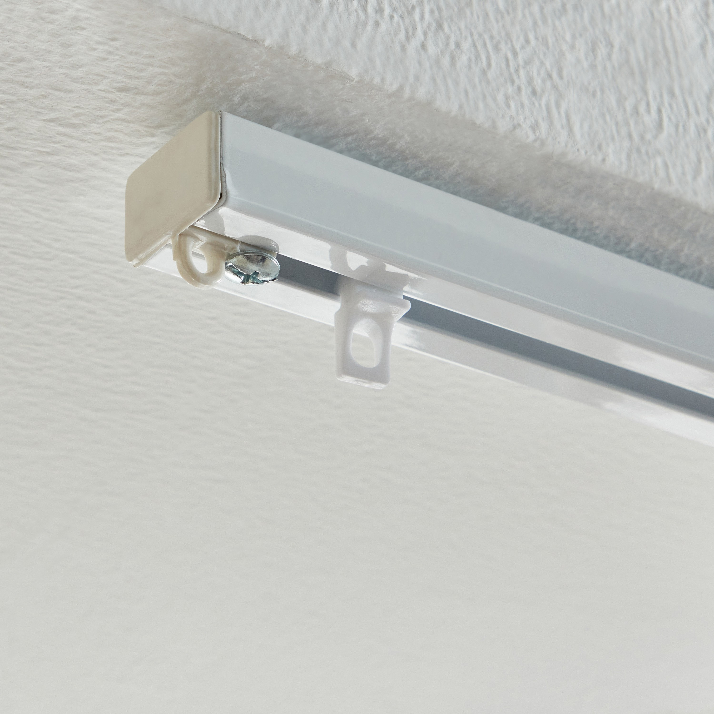 Howtel Flat Curtain Track with Endcap and Ceiling Bracket - 150 cm-household-windows-curtainrodsandaccessories-curtainrods-image-3