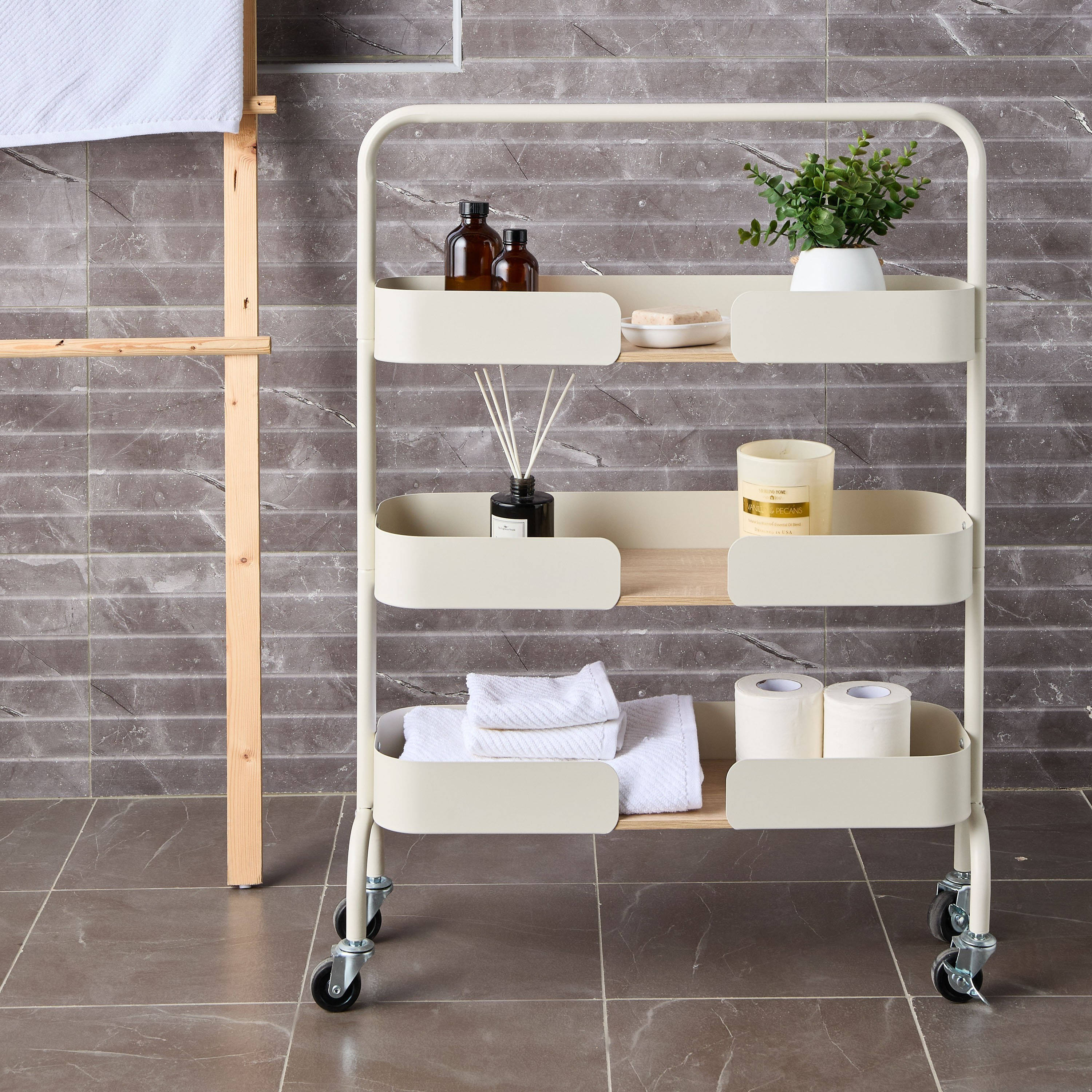 Claudia 3-Tier Storage Trolley-household-storage-storagesolutions-drawercabinets-image-1