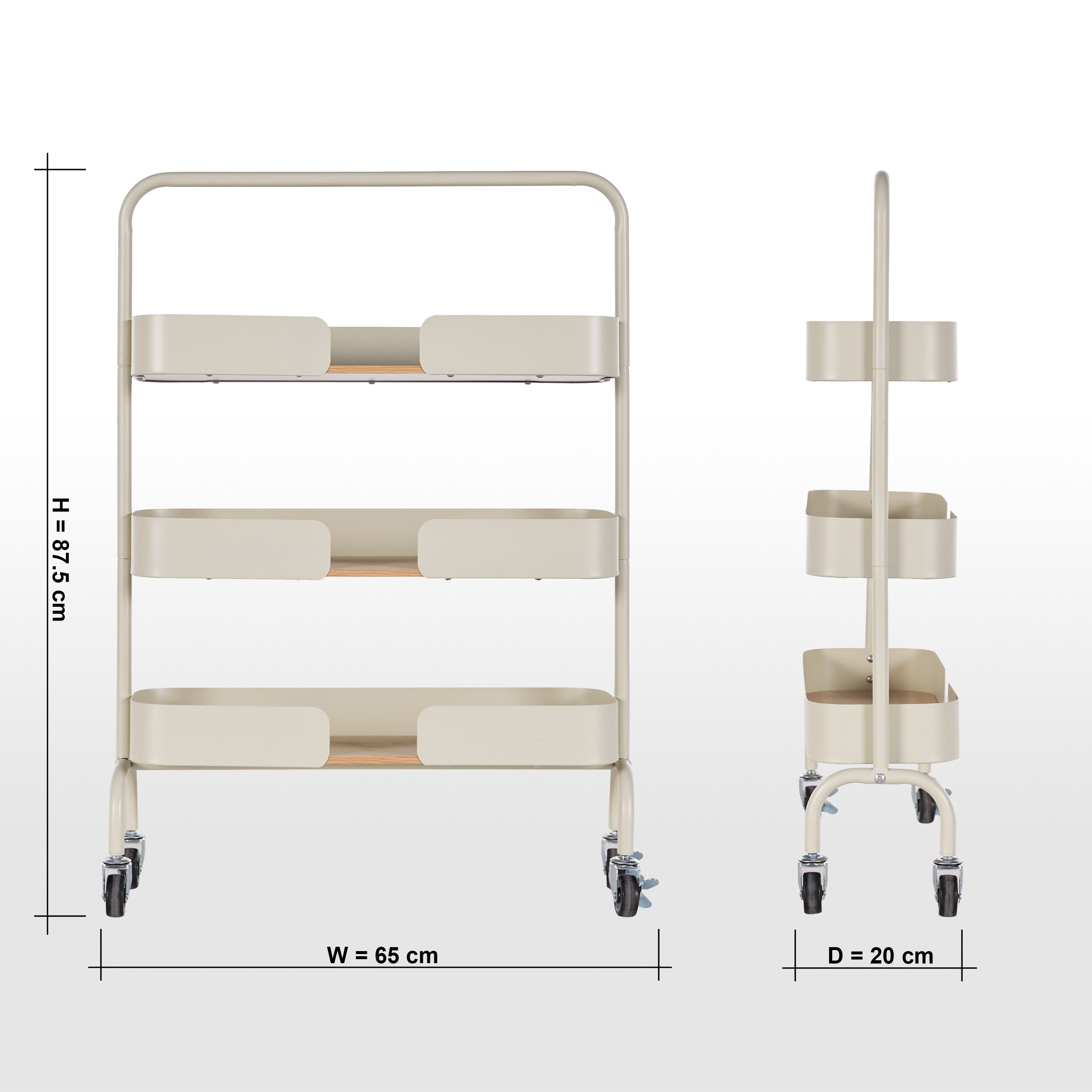Claudia 3-Tier Storage Trolley-household-storage-storagesolutions-drawercabinets-image-5