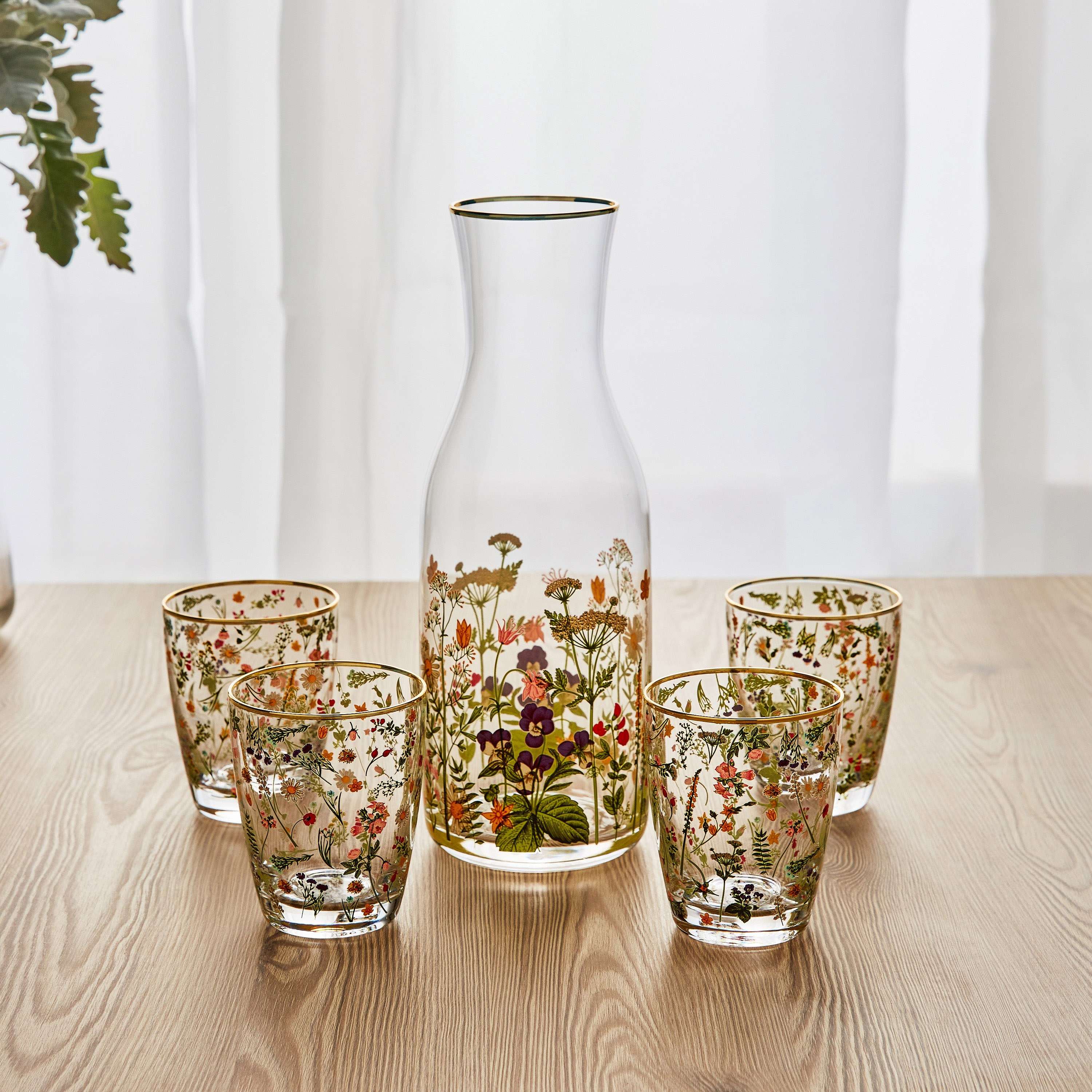 Garden Boho 5-Piece Carafe Set - 345 ml