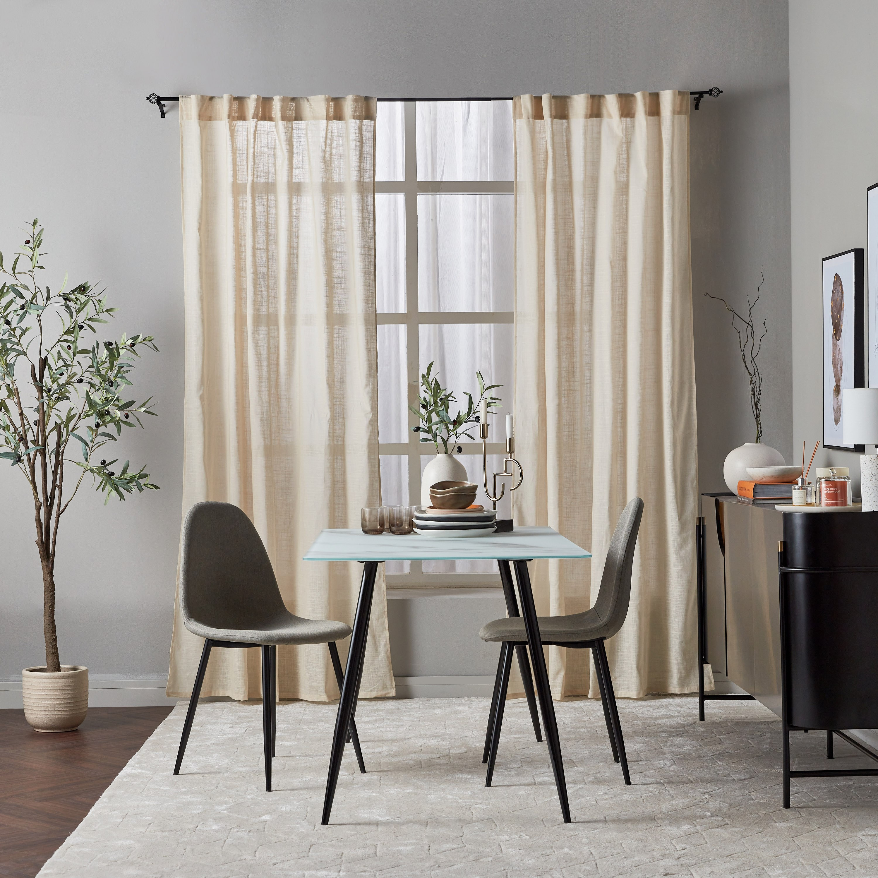 ستارة شفافة - بوبي - 140x240 سم-household-windows-curtains-image-5