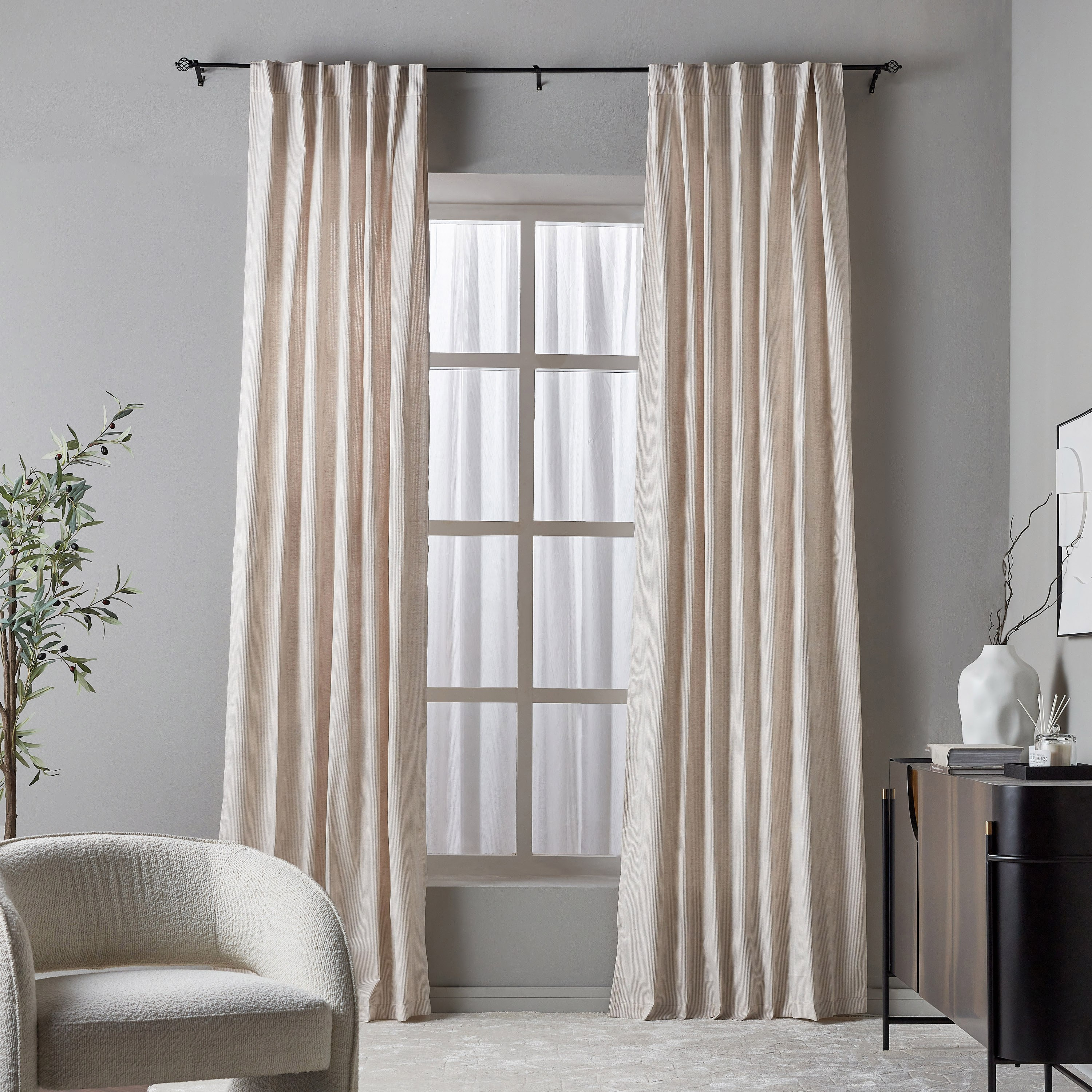 Ivy Curtain - 130x240 cm-household-windows-curtains-image-1