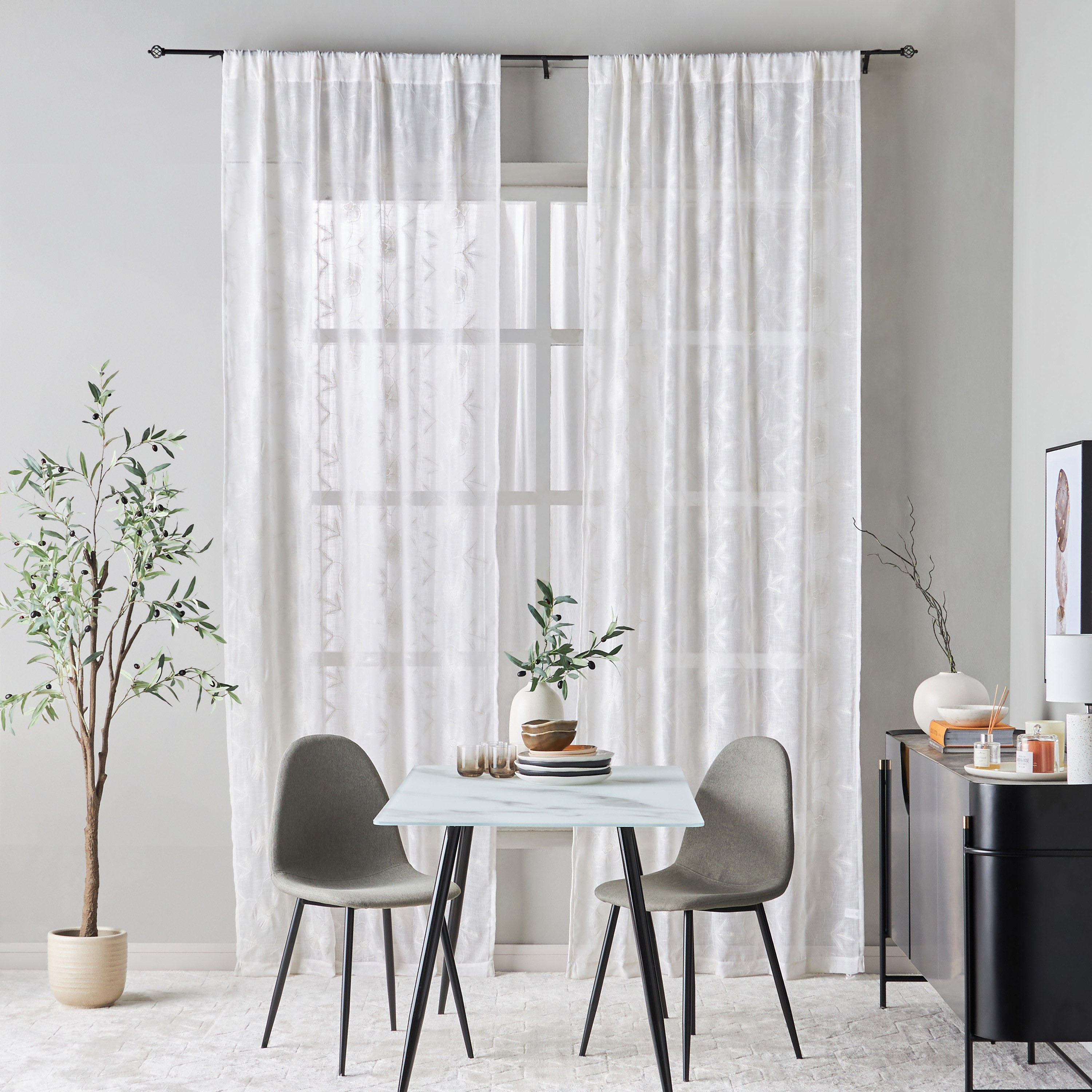 ستارة شفافة - هني كومب - 130x300 سم-household-windows-curtains-image-5