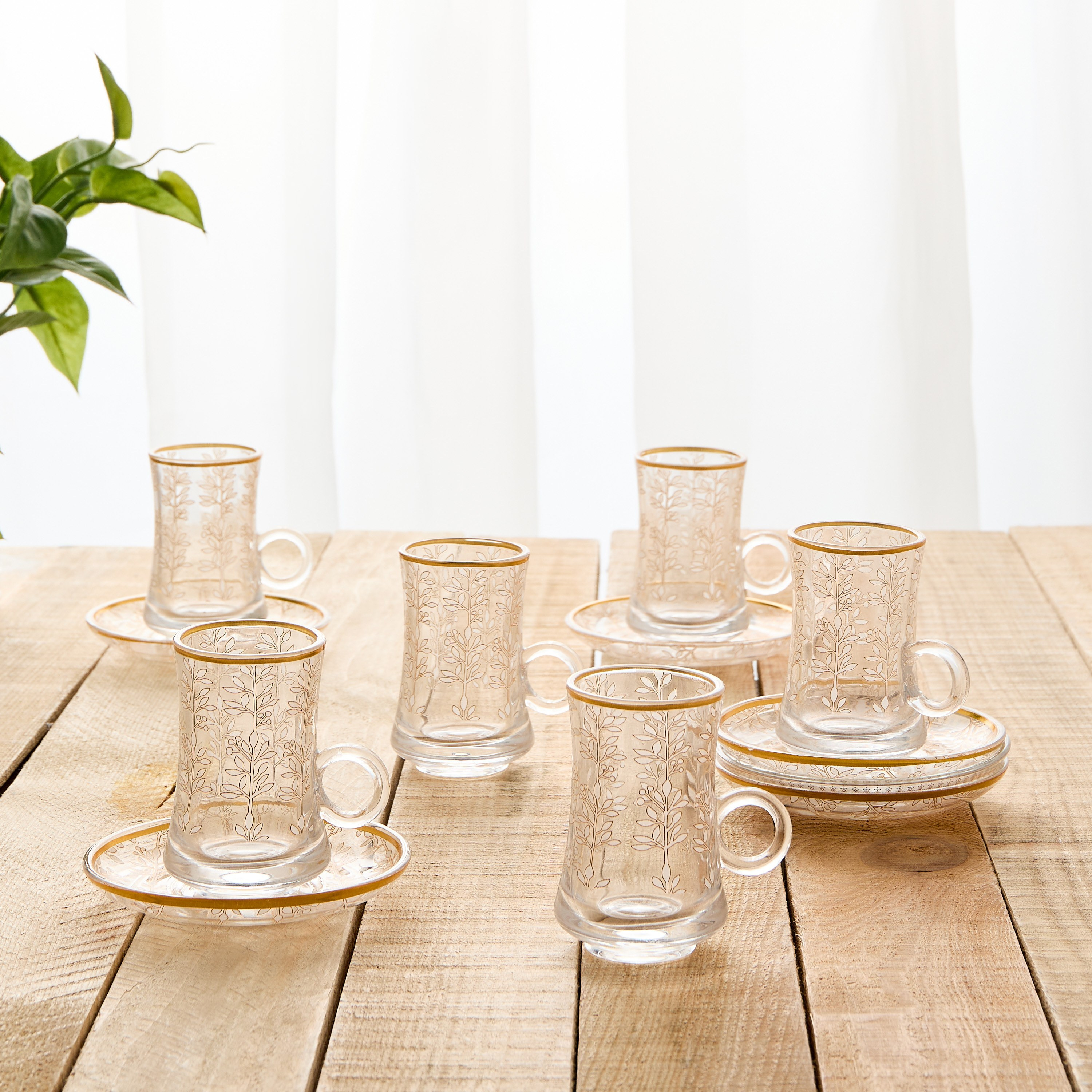 Milad 12-Piece Glass Istikan Set - 120 ml, Serves 6-household-dining-teaandcoffee-teaandcoffeesets-image-1