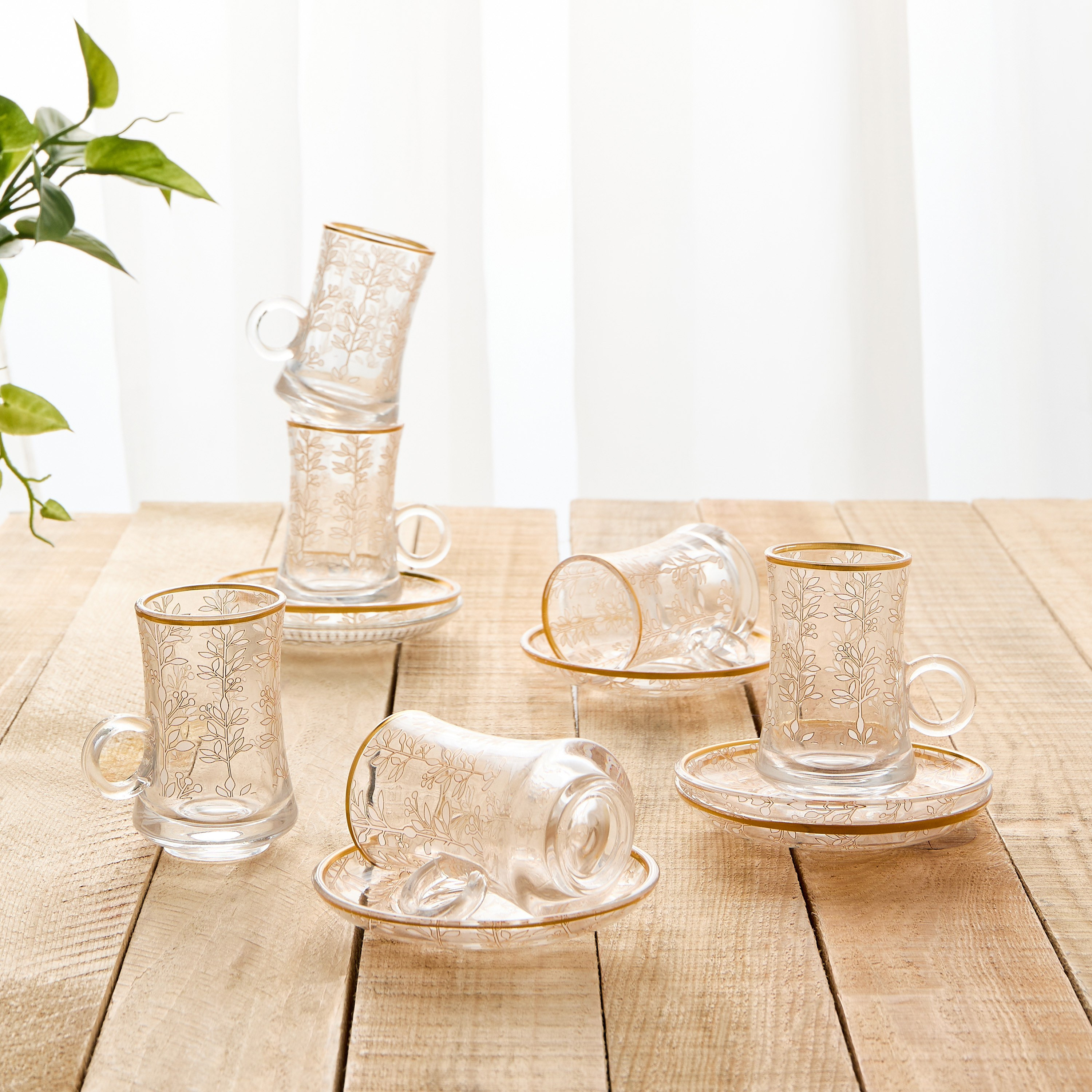 Milad 12-Piece Glass Istikan Set - 120 ml, Serves 6-household-dining-teaandcoffee-teaandcoffeesets-image-2