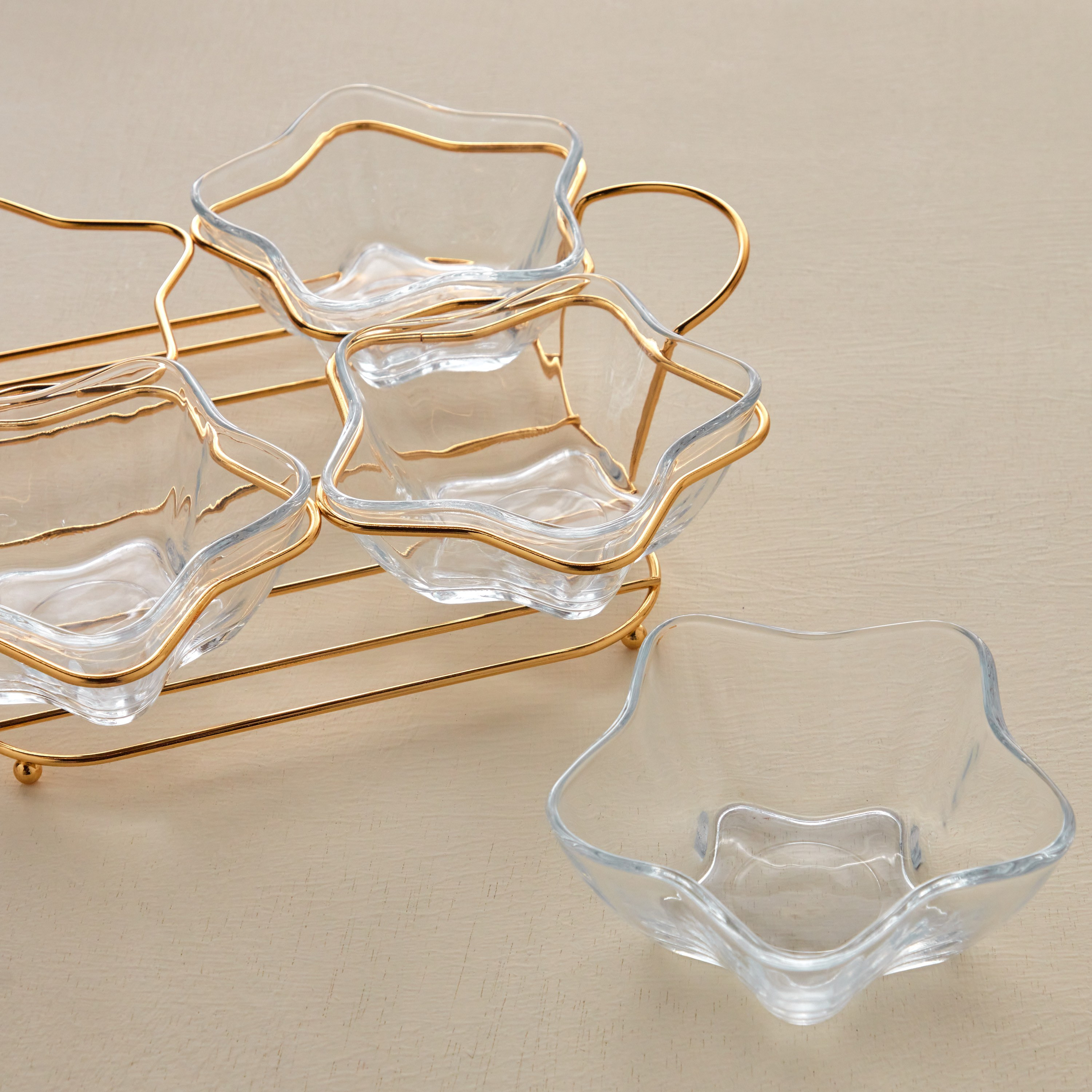 طقم مقبلات رمضان كريم - 5 قطع مع حامل-household-dining-serveware-servingtrays-image-2