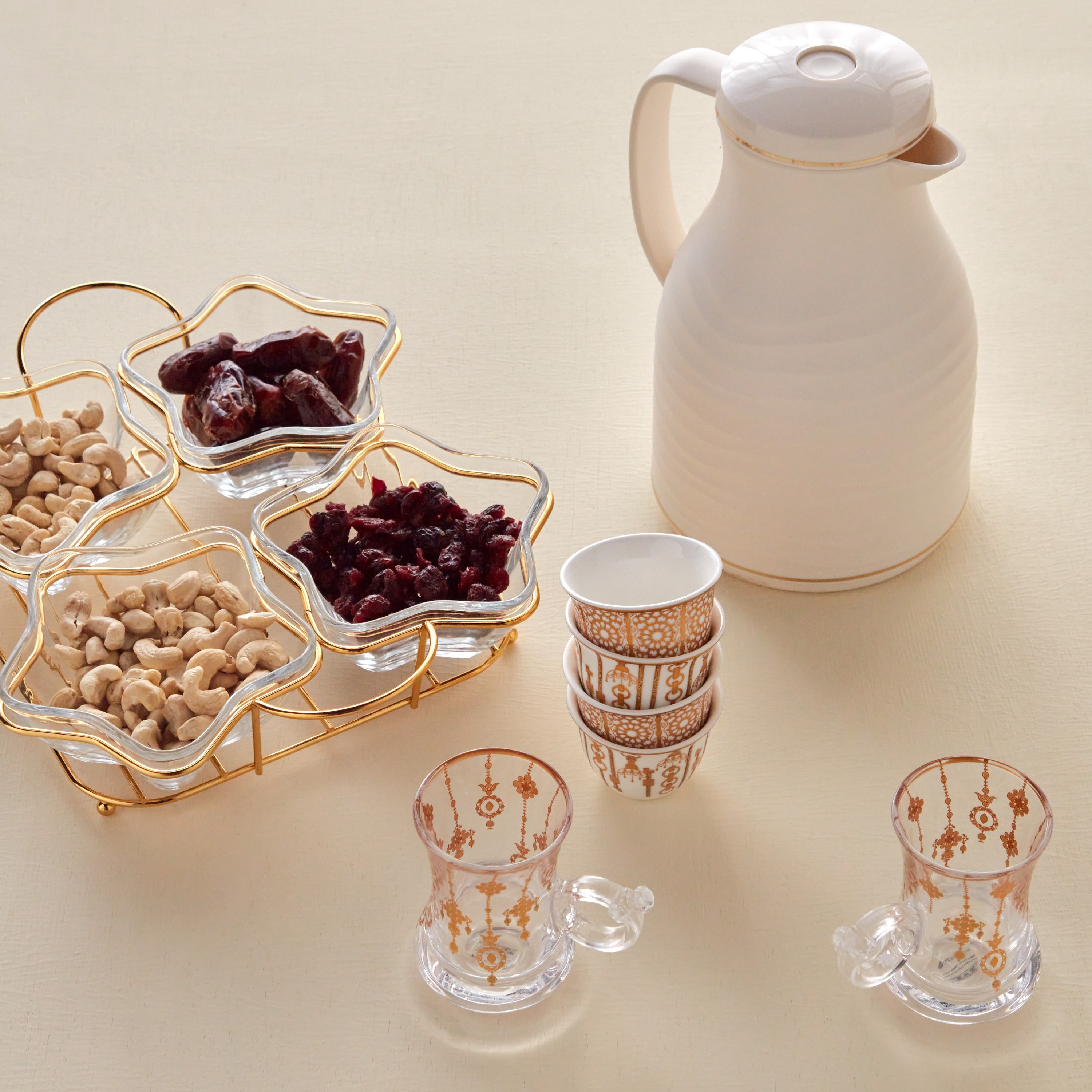 طقم مقبلات رمضان كريم - 5 قطع مع حامل-household-dining-serveware-servingtrays-image-5