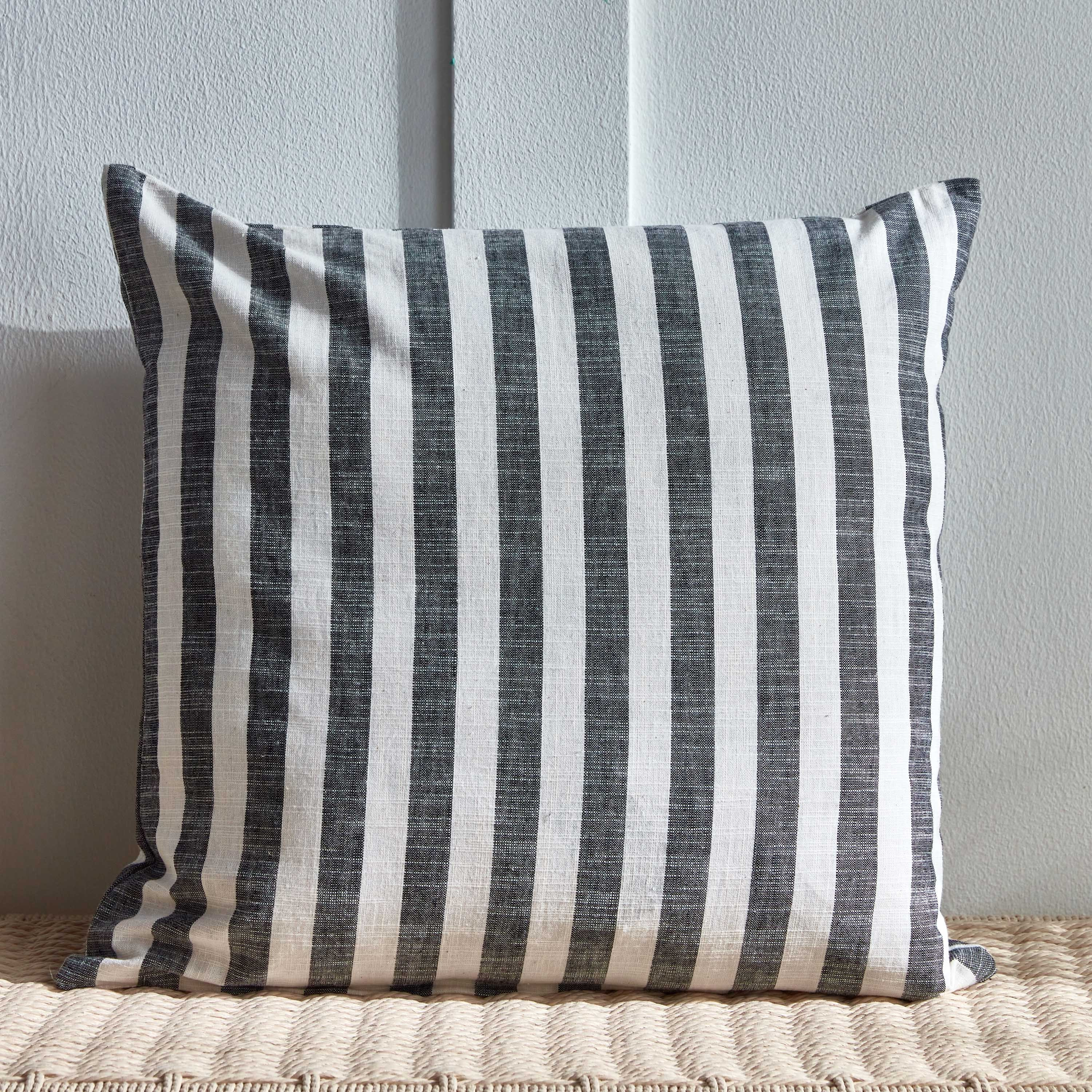 Selen Striped Printed Cushion Cover - 50x50 cm-household-cushionsandthrows-cushioncovers-image-1