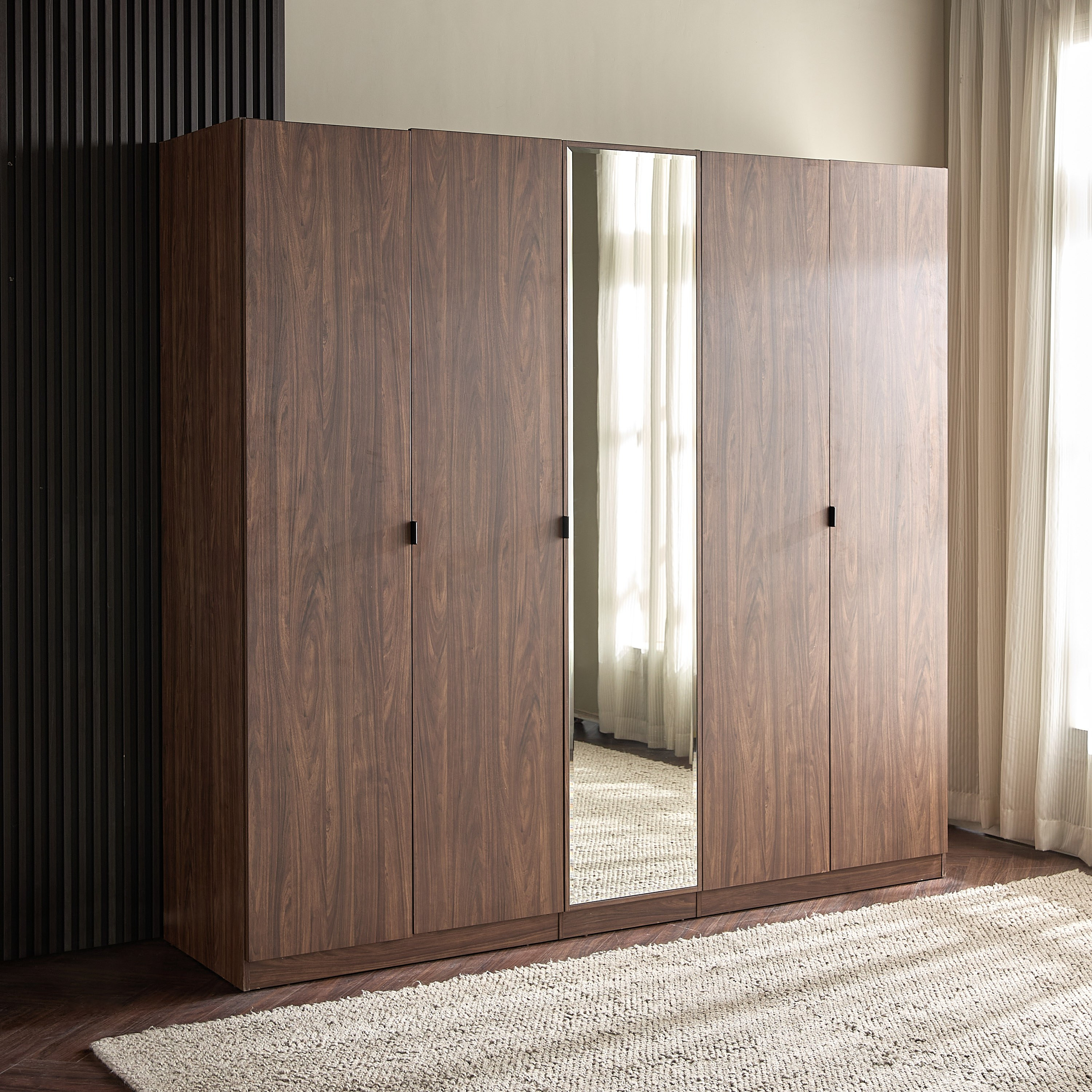 Tribeca 5-Door Wardrobe with Drawers-furniture-bedroom-wardrobes-image-1