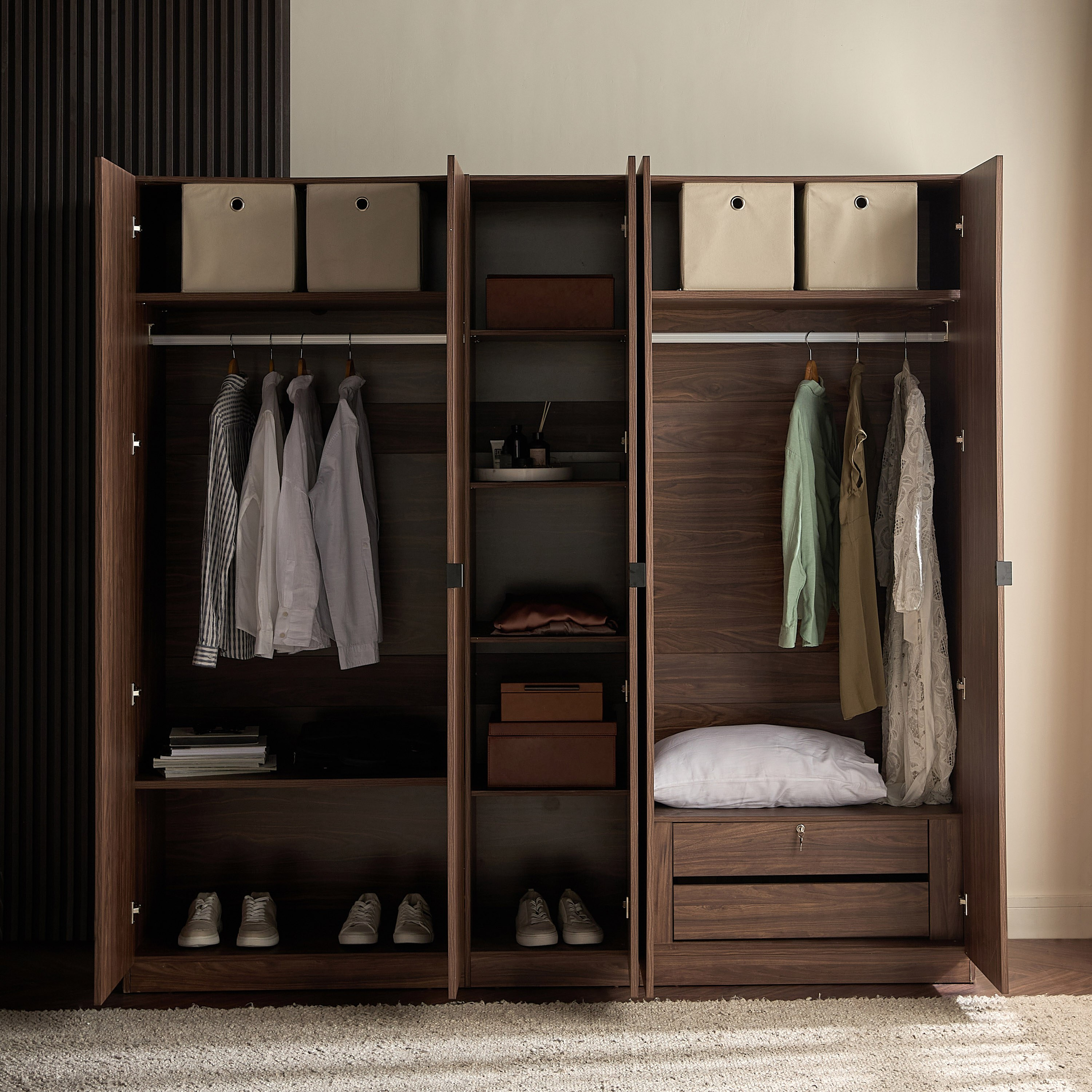Tribeca 5-Door Wardrobe with Drawers-furniture-bedroom-wardrobes-image-3