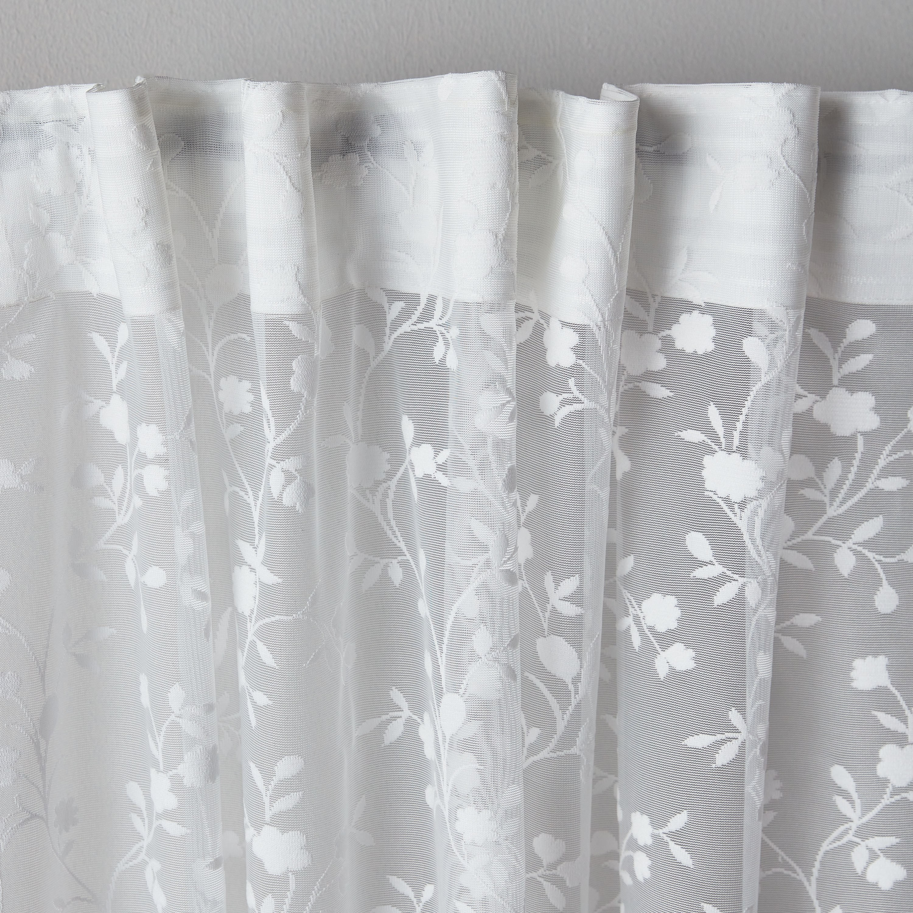طقم ستائر شفافة زهرية قطعتين - 135x300 سم-household-windows-curtains-image-2