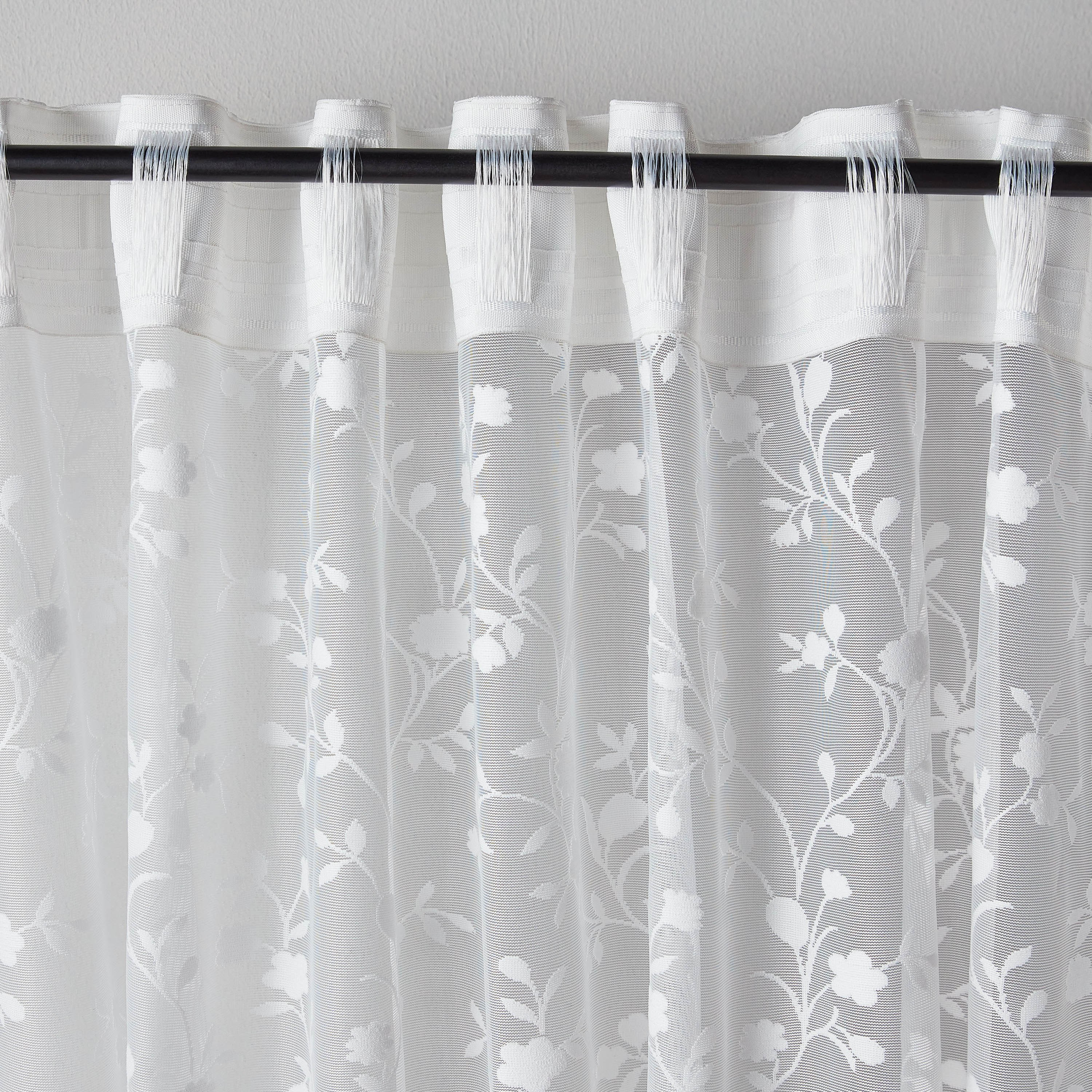 طقم ستائر شفافة زهرية قطعتين - 135x300 سم-household-windows-curtains-image-4