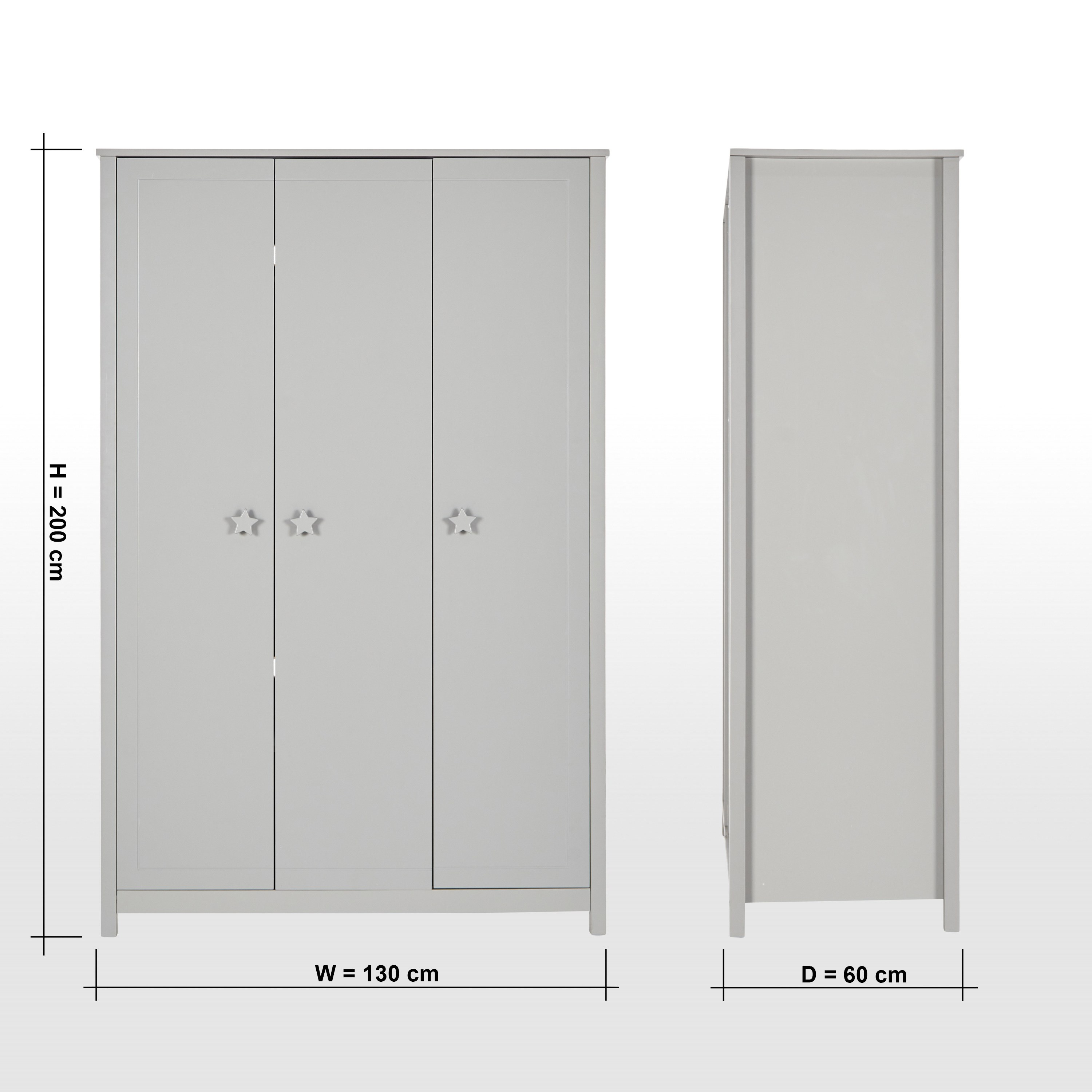 Oliver 3-Door Wardrobe-babyandkids-roomfurniture-wardrobes-image-7