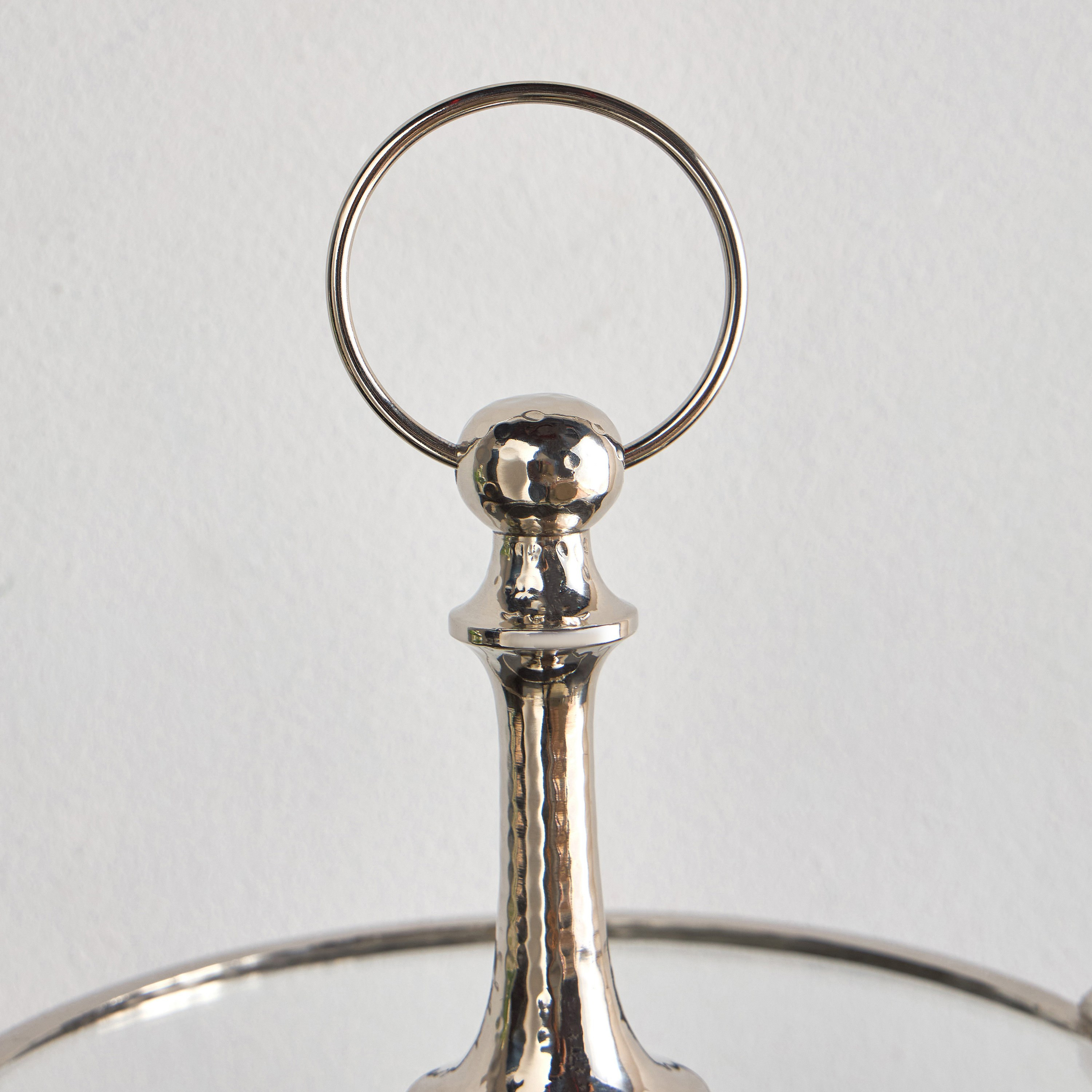 Two-Tier Glass Decorative Stand - 35x38 cm-household-decor-boxesandtrays-image-3