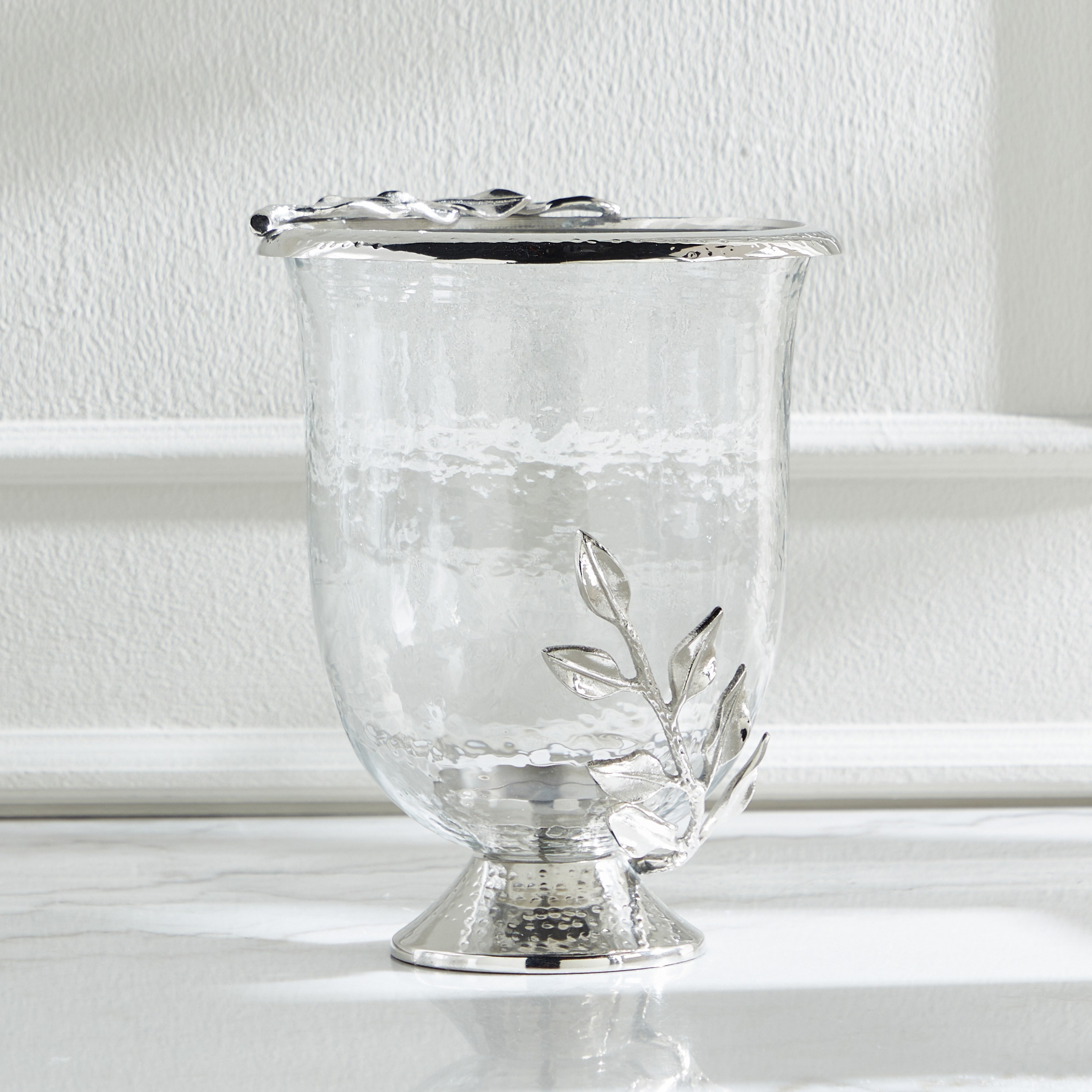 Silver Oak Hurricane Candleholder-household-decor-candleholdersandlanterns-image-1