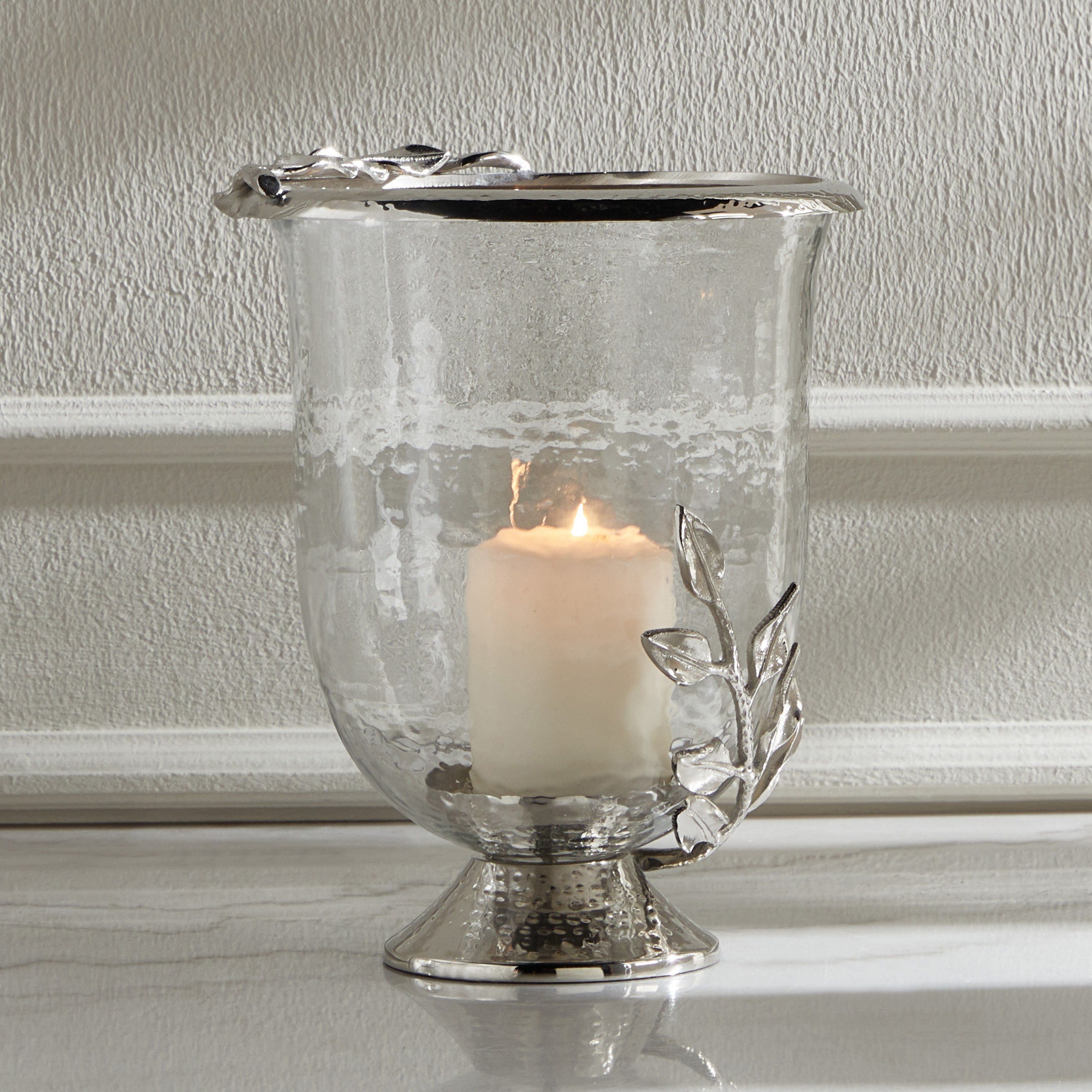 Silver Oak Hurricane Candleholder-household-decor-candleholdersandlanterns-image-2