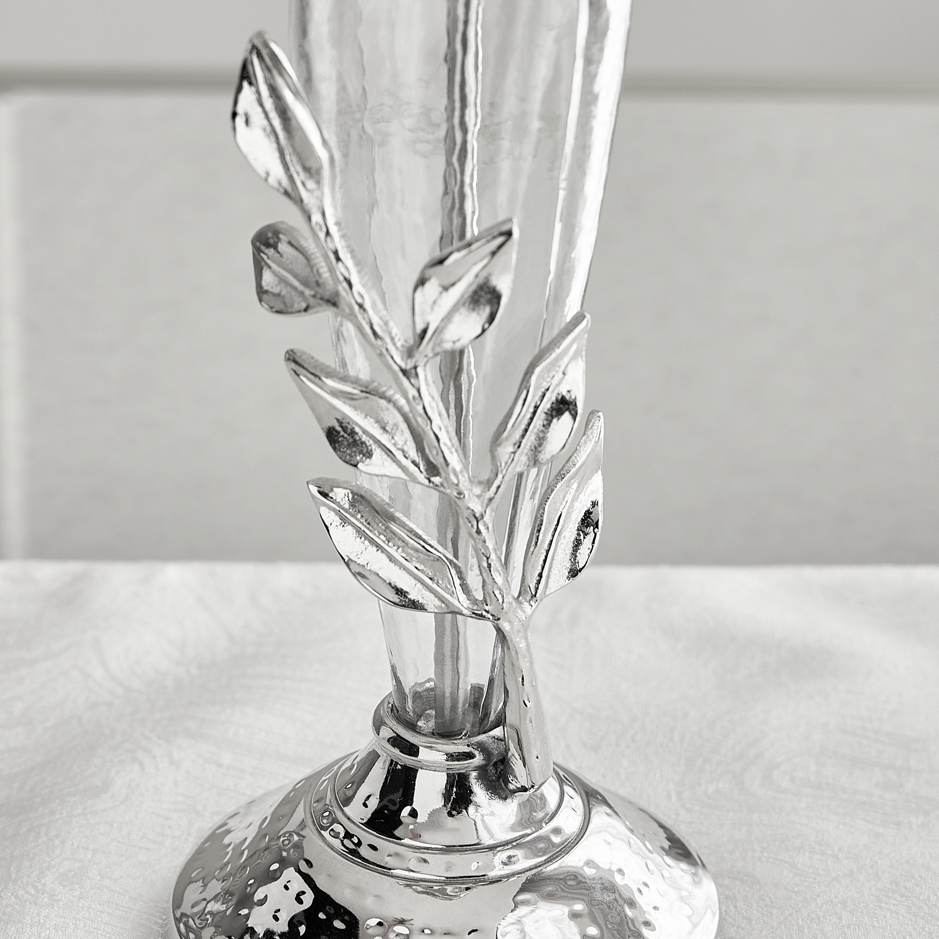 Silver Pillar Candleholder-household-decor-candleholdersandlanterns-image-4