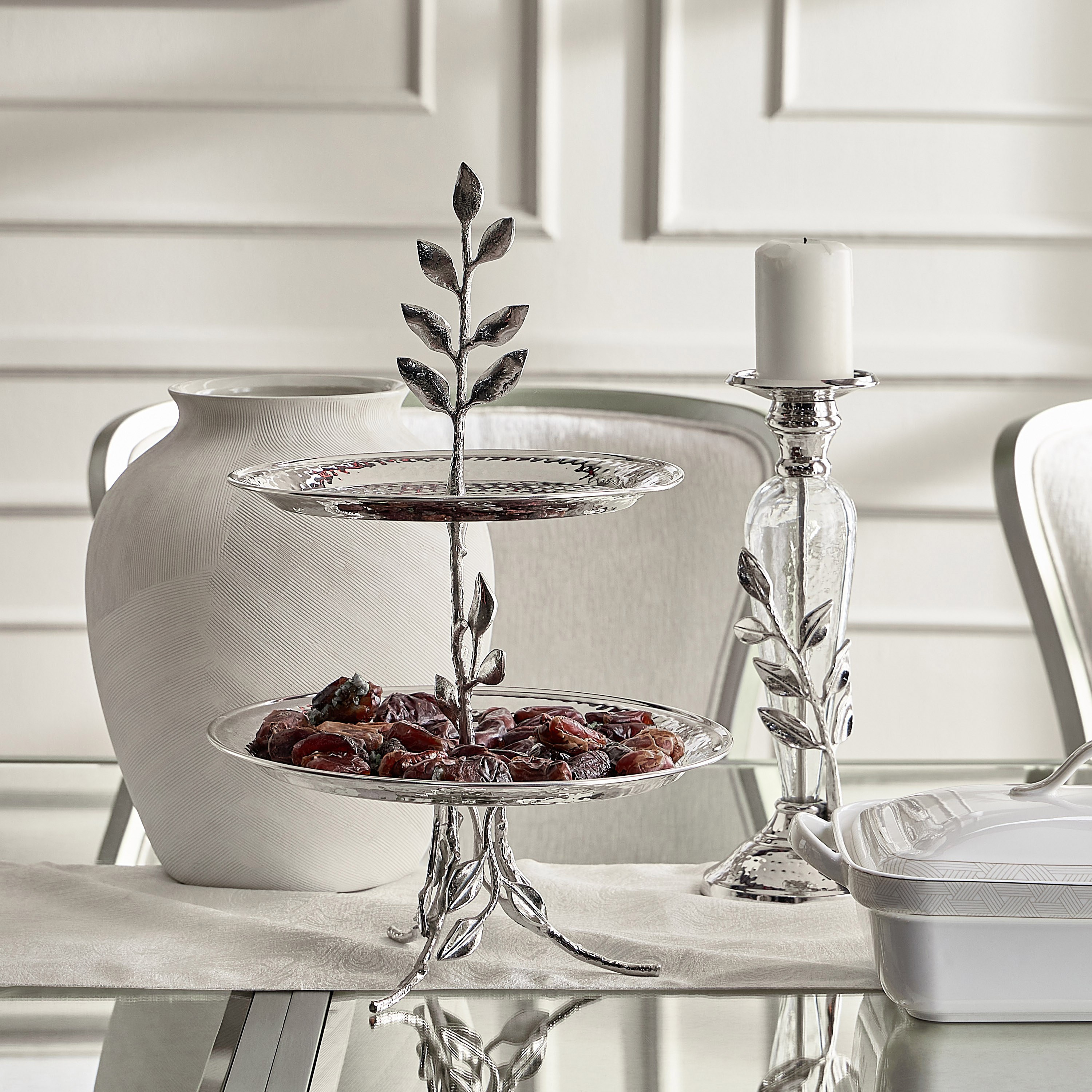 Silver Pillar Candleholder-household-decor-candleholdersandlanterns-image-5