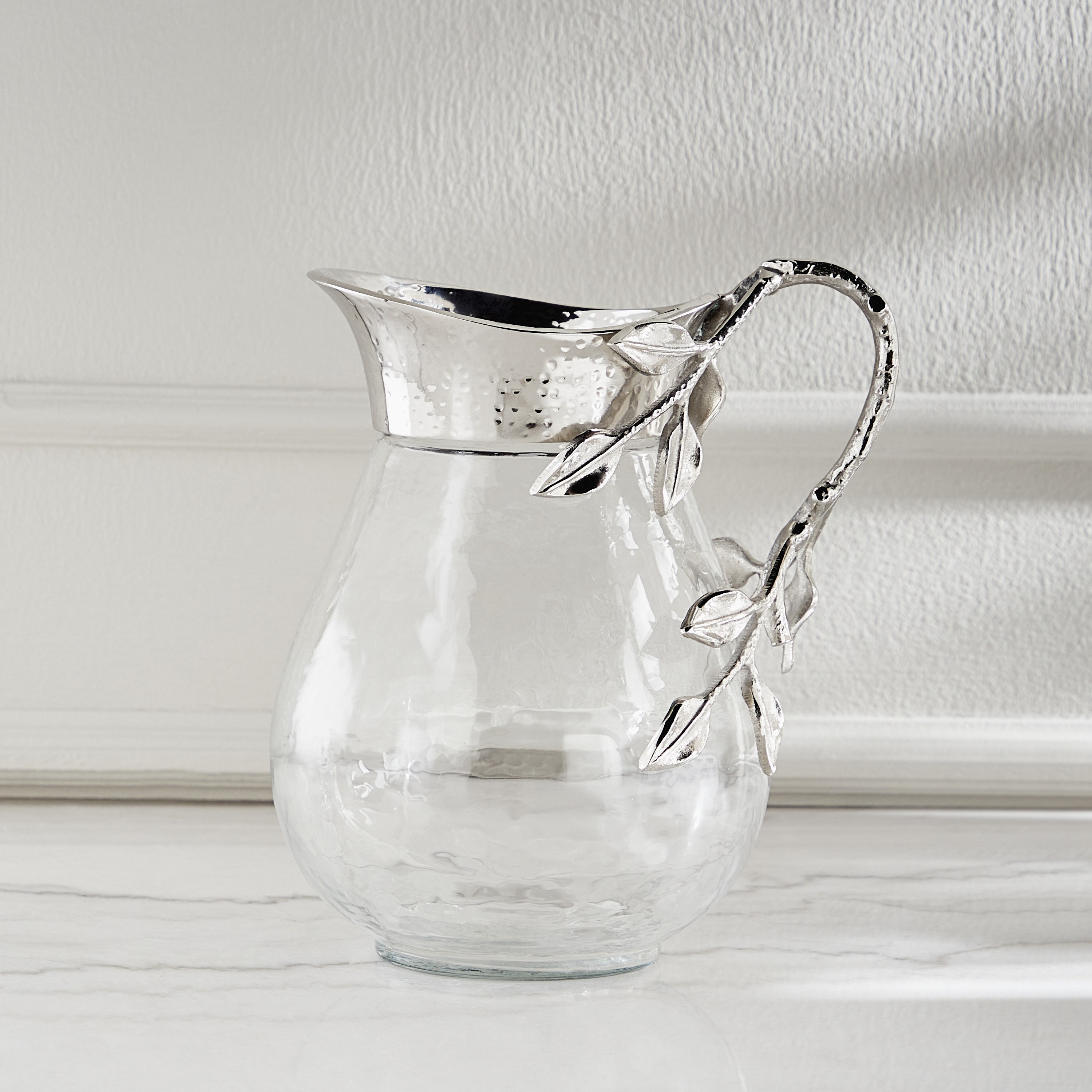 Silver Oak Glass and Metal Jug-household-decor-decorativeobjectsandsculptures-image-1