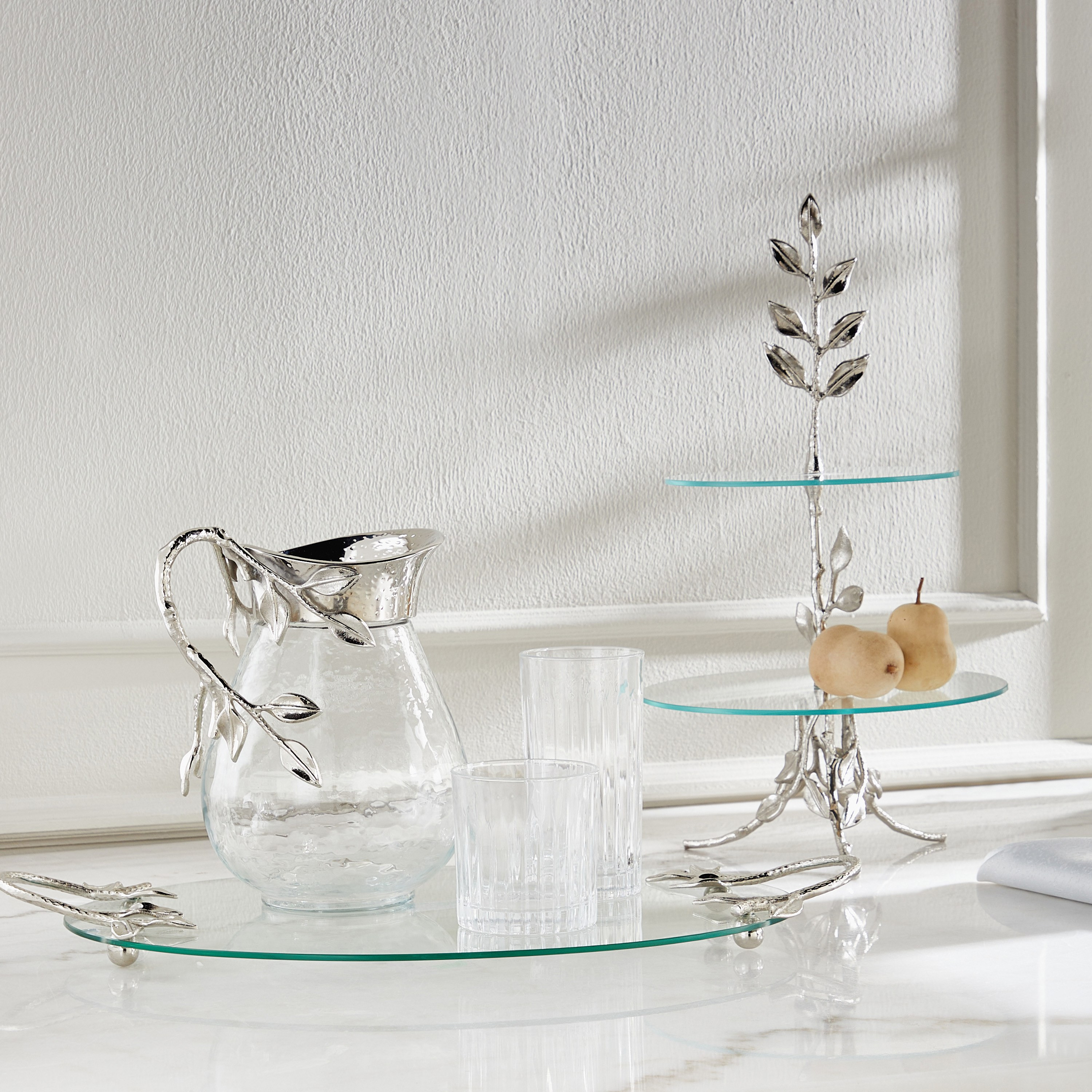 Silver Oak Glass and Metal Jug-household-decor-decorativeobjectsandsculptures-image-4