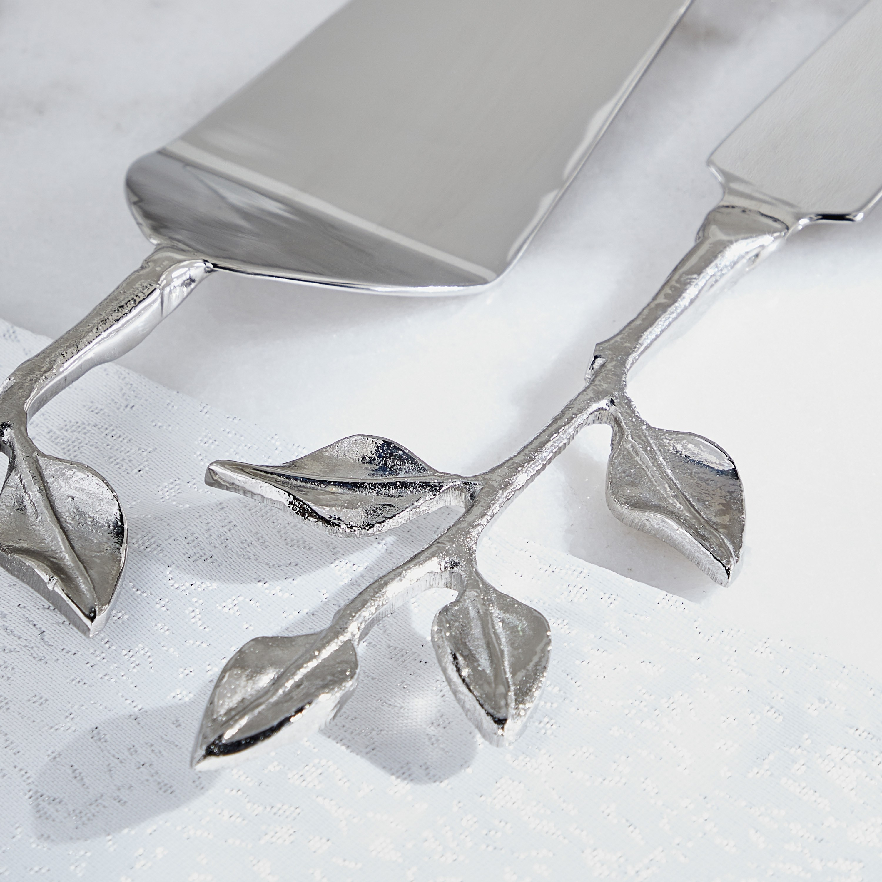 Silver Oak 2-Piece Cake Server and Knife Set-household-decor-boxesandtrays-image-2