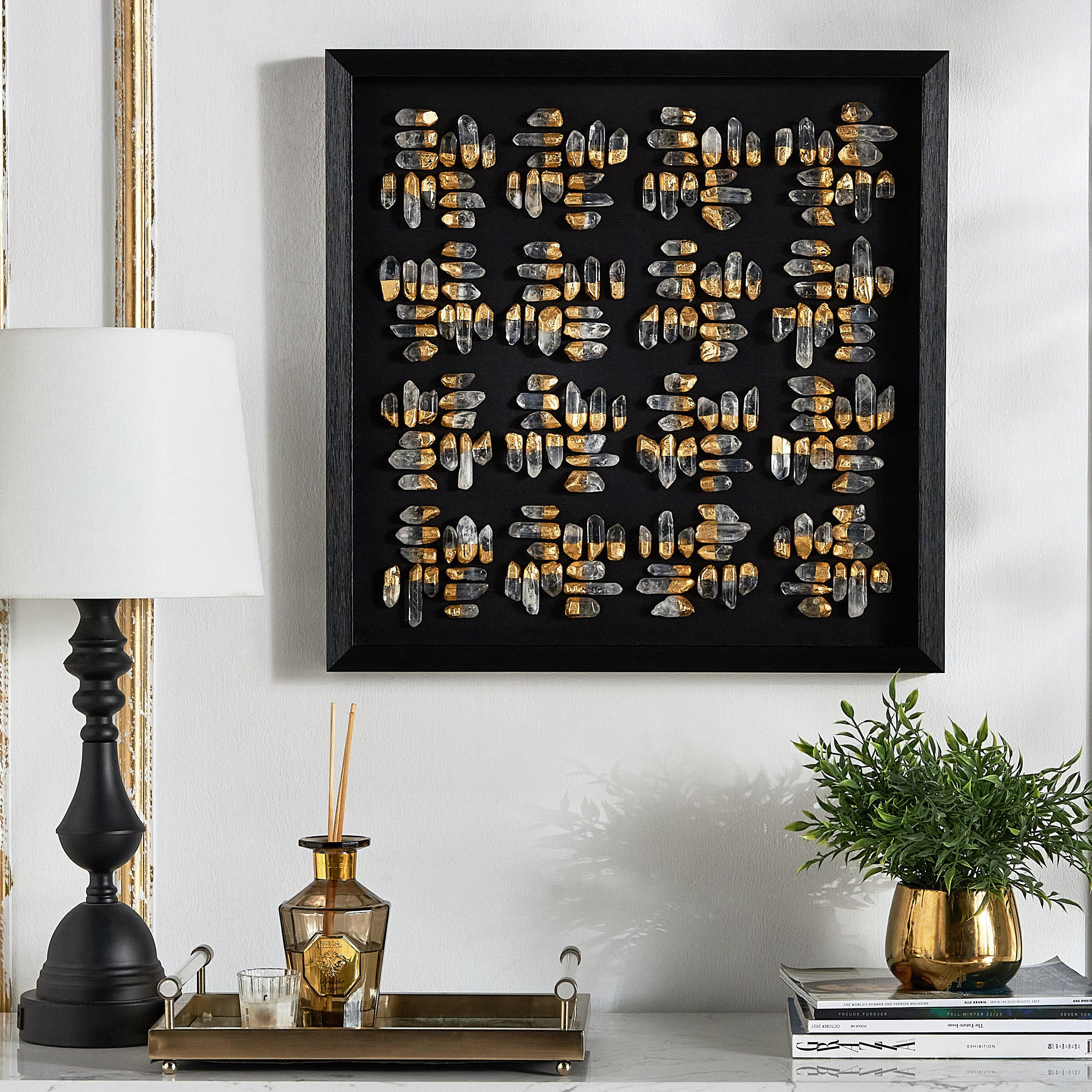 Rabia Decorative Agate Shadow Box - 60x60 cm-household-walldecorandmirrors-wallart-image-4