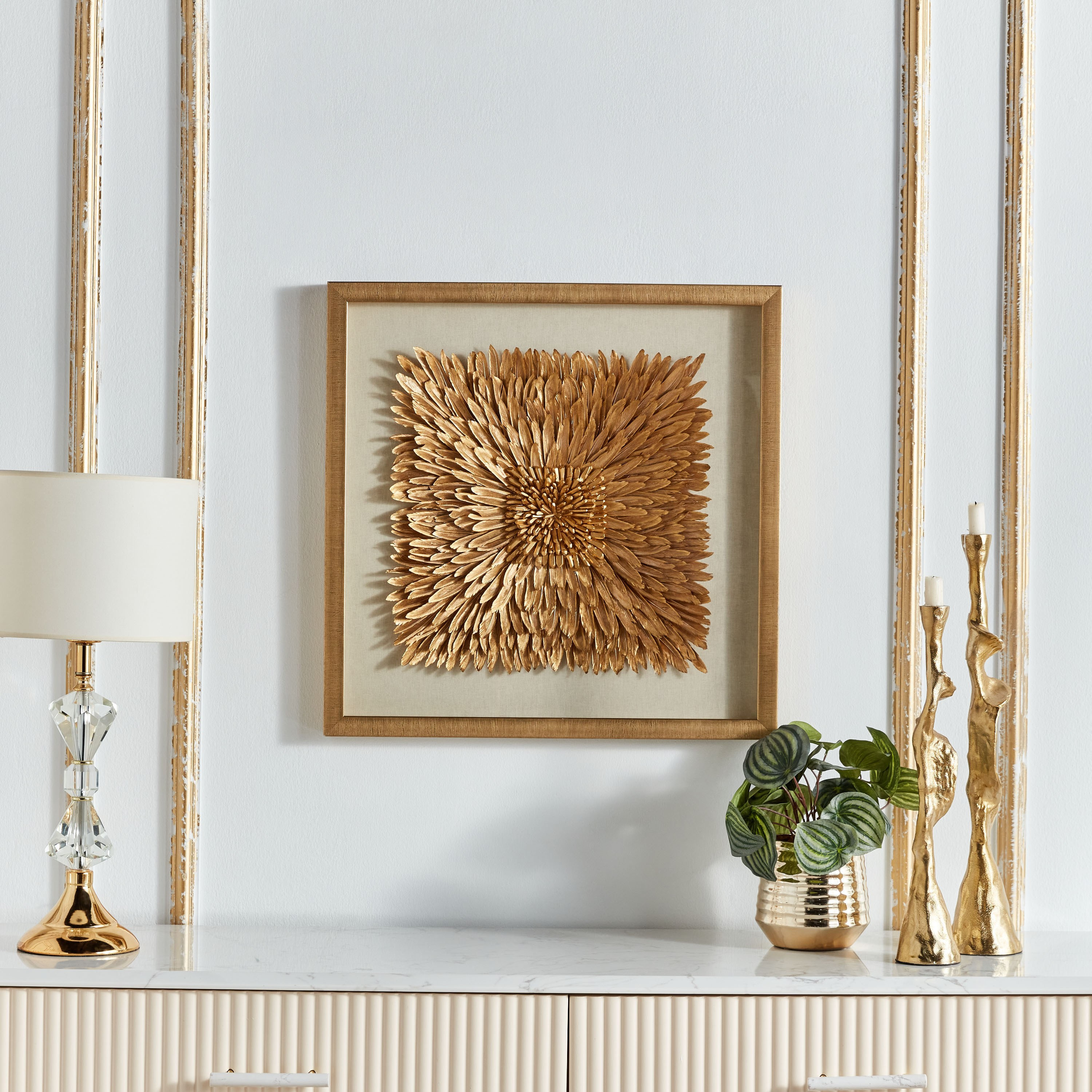 صندوق ظل مزخرف - ريشا - 60x60 سم-household-walldecorandmirrors-wallart-image-4
