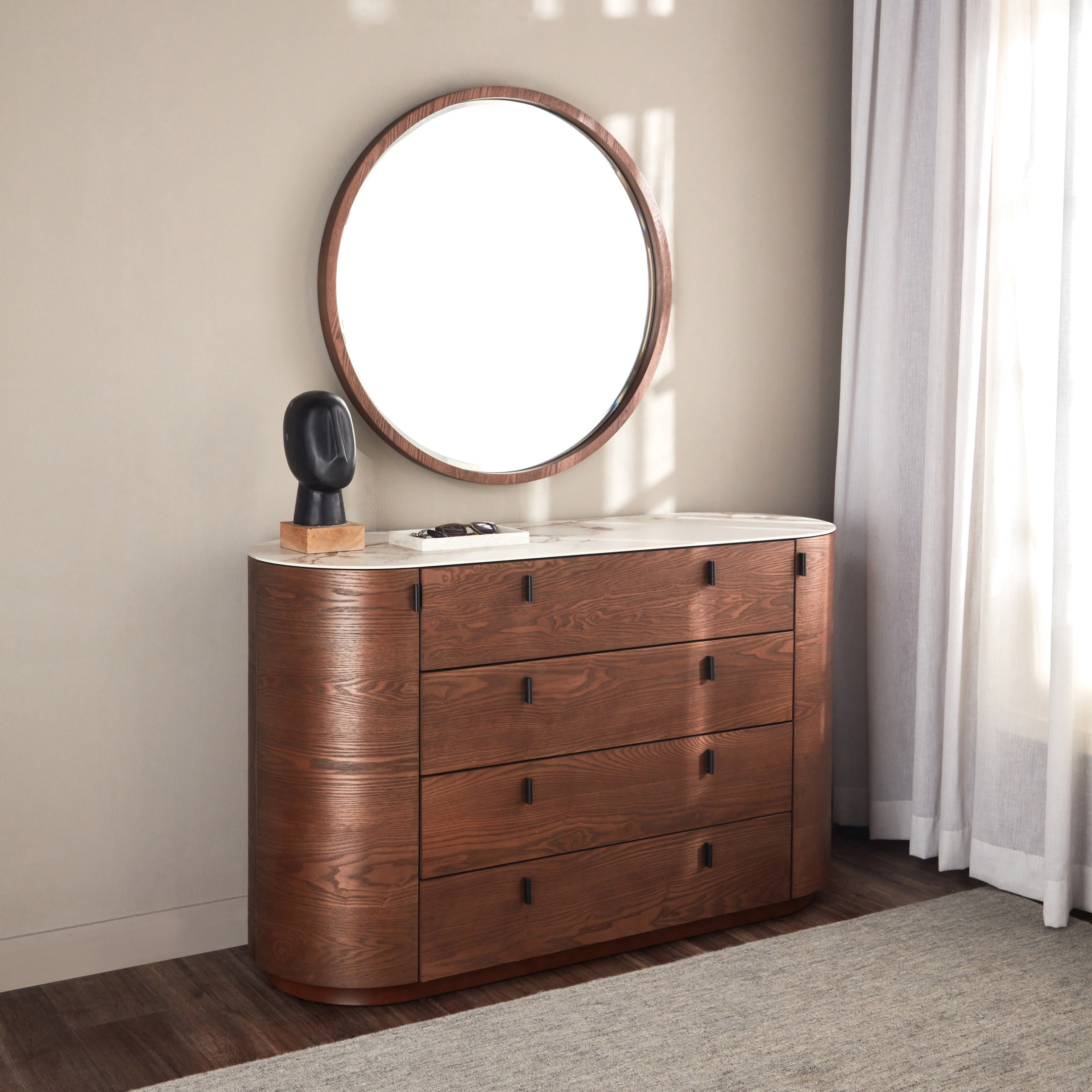 Melissa 4-Drawer Dresser with Mirror