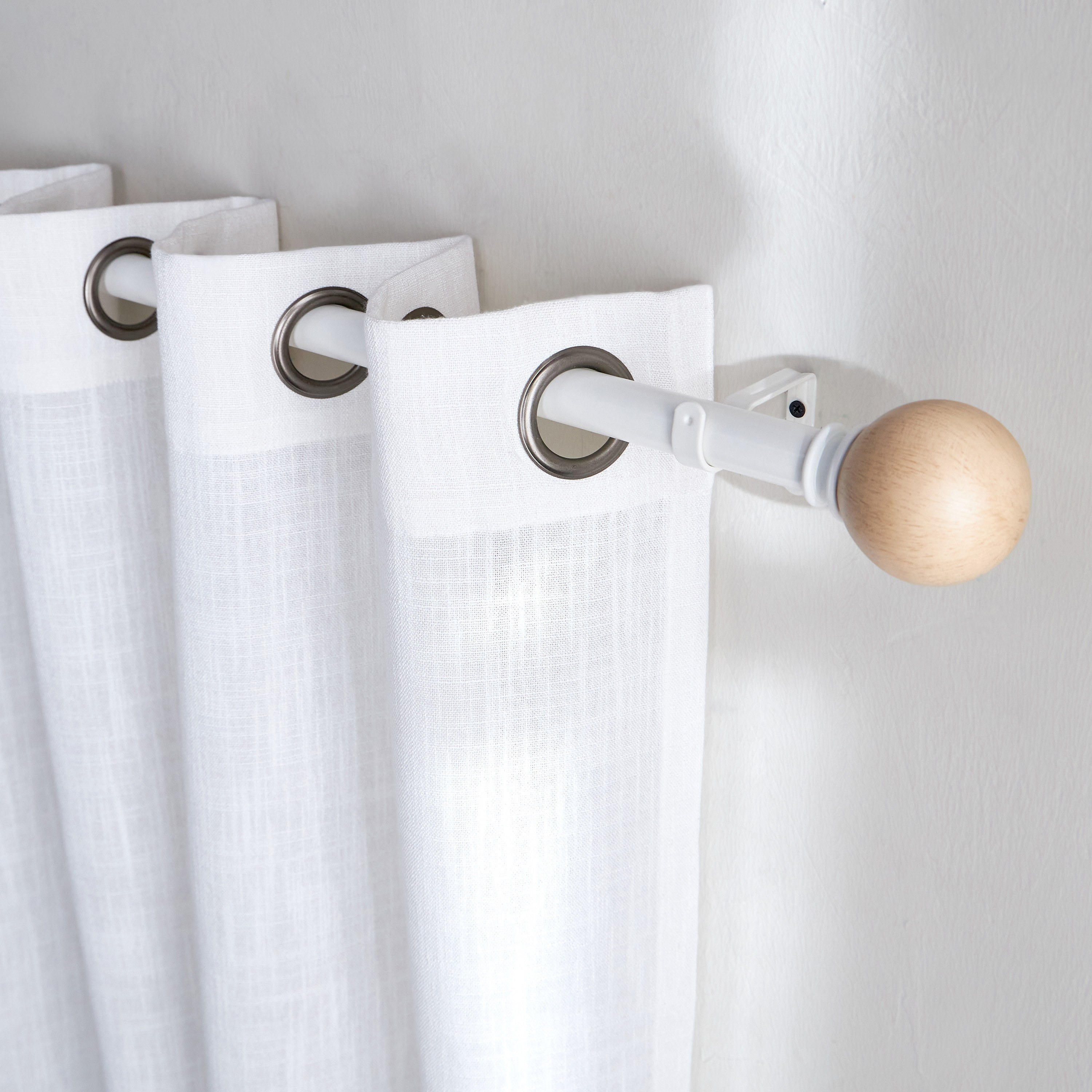 Soren Extendable Single Curtain Rod - 76-210 cm