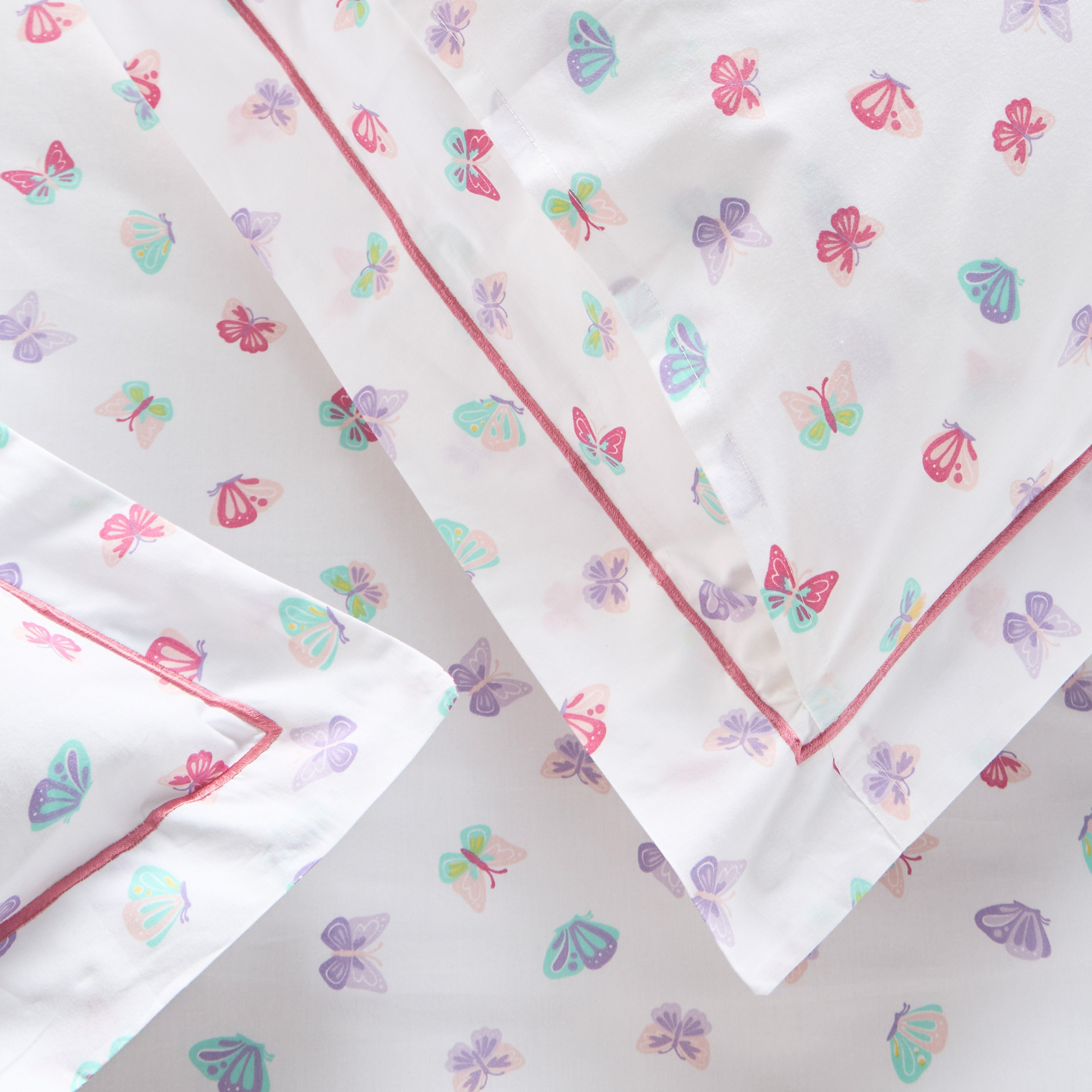 Dreamz Butterfly Cotton 200 Thread Count 2-Piece Pillowcase Set - 50x75 cm-babyandkids-beddingandwindows-bedding-pillowcases-image-3