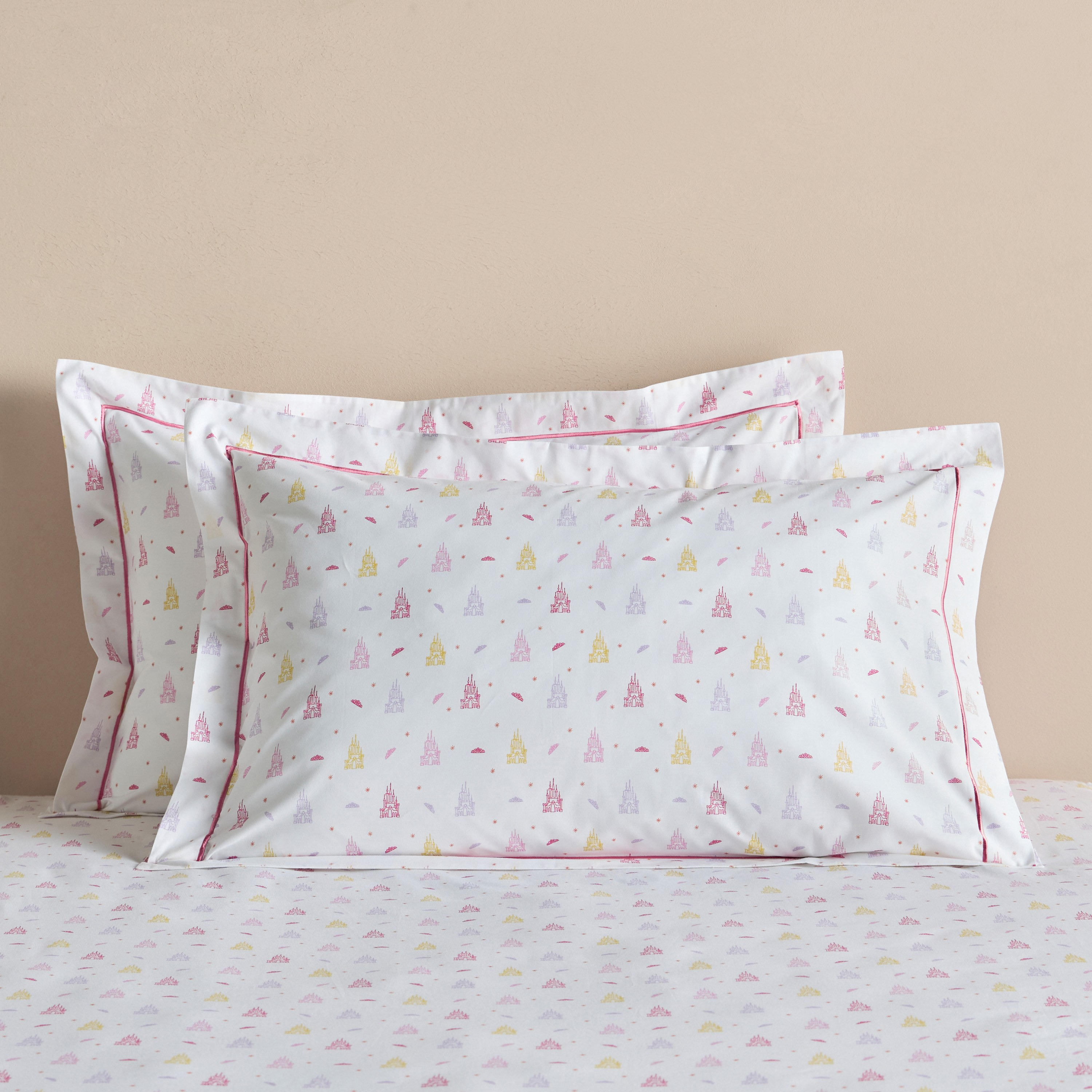 Dreamz Castle Cotton 200 Thread Count 2-Piece Pillowcase Set - 50x75 cm-babyandkids-beddingandwindows-bedding-pillowcases-image-1