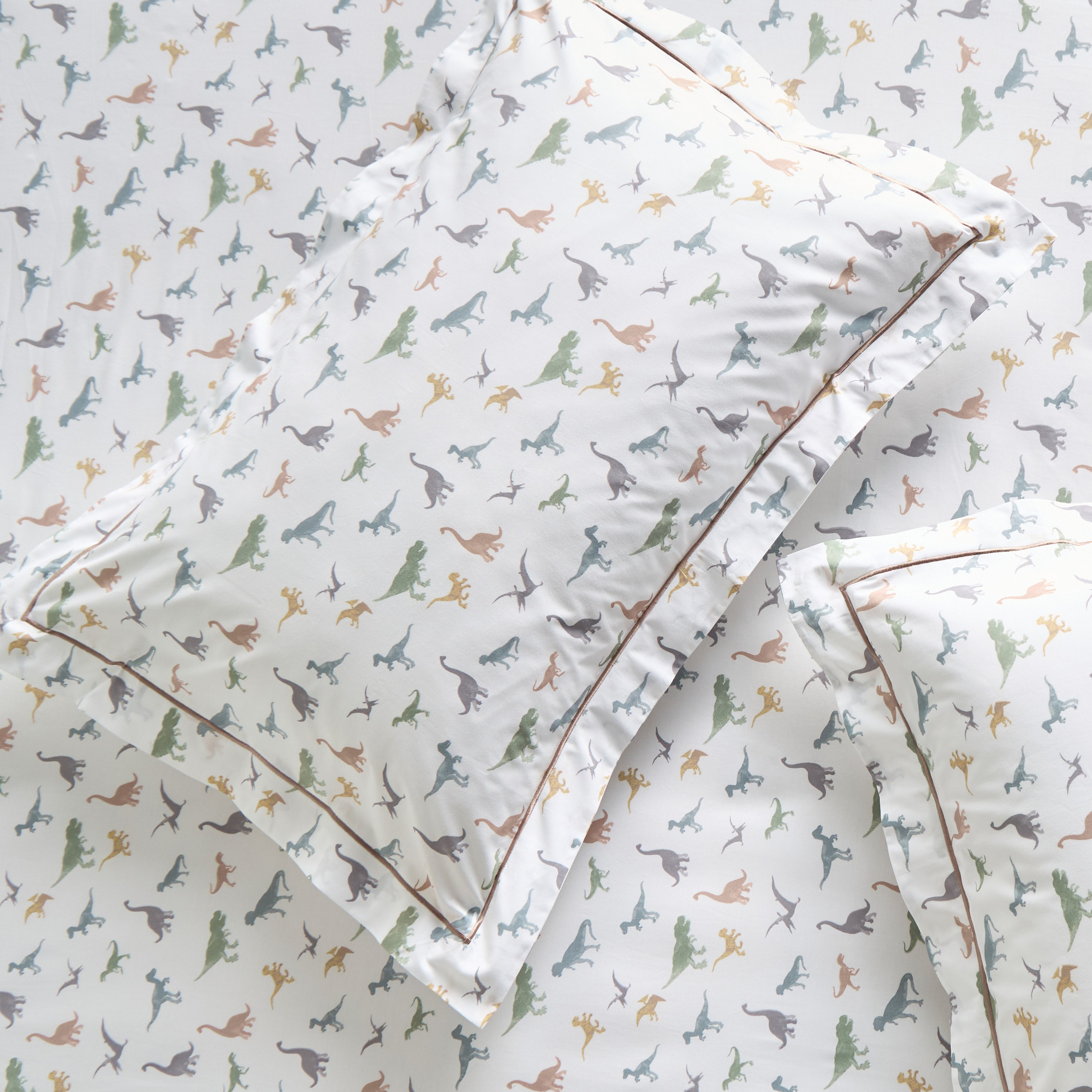 طقم غطاء وسادة قطن بعدد خيوط 200 وطبعات ديناصور - دريمز - قطعتين - 50x75 سم-babyandkids-beddingandwindows-bedding-pillowcases-image-2