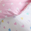 طقم غطاء لحاف كامل من القطن العضوي 200 بطبعات قلوب قطعتين- إيكو سناجل- 160x200 سم-kids-beddingandwindows-bedding-duvetcovers-image-2