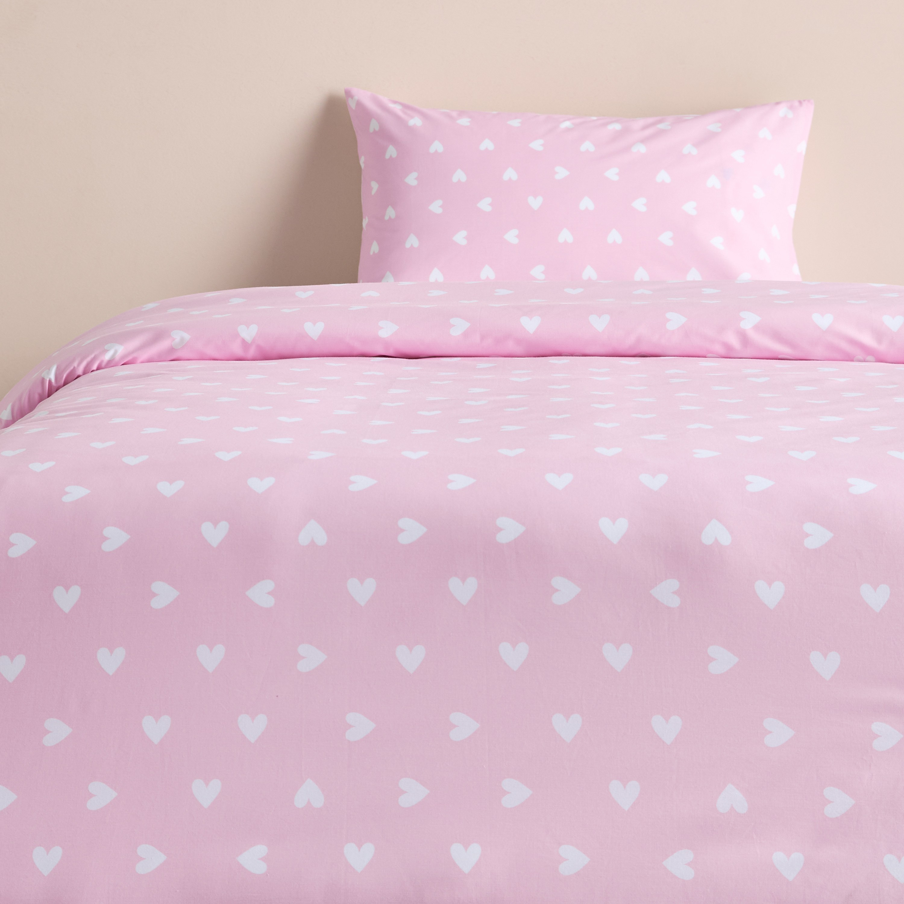 Eco Snuggle Hearts Organic Cotton 200-Piece 2-Piece Single Duvet Cover Set - 135x200 cm-babyandkids-beddingandwindows-bedding-duvetcovers-image-2