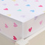 Eco Snuggle Hearts Organic Cotton 200 Thread Count Single Fitted Sheet - 90x200 cm-babyandkids-beddingandwindows-bedding-fittedandflatsheets-image-1