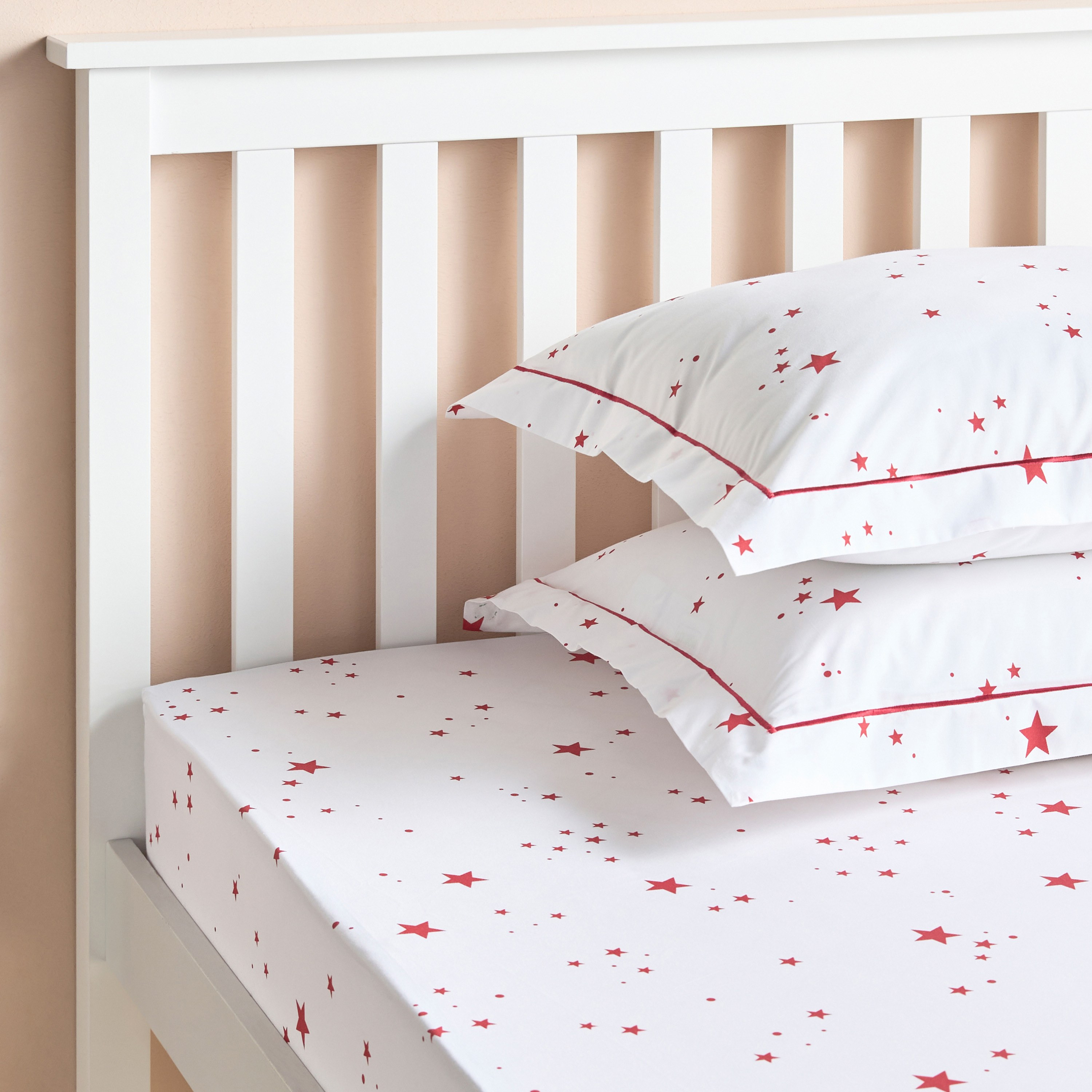 شرشف مطاطي كامل من القطن العضوي بعدد خيوط 200 خيط نجوم - إيكو سناجل - 120x200 سم-babyandkids-beddingandwindows-bedding-fittedandflatsheets-image-4