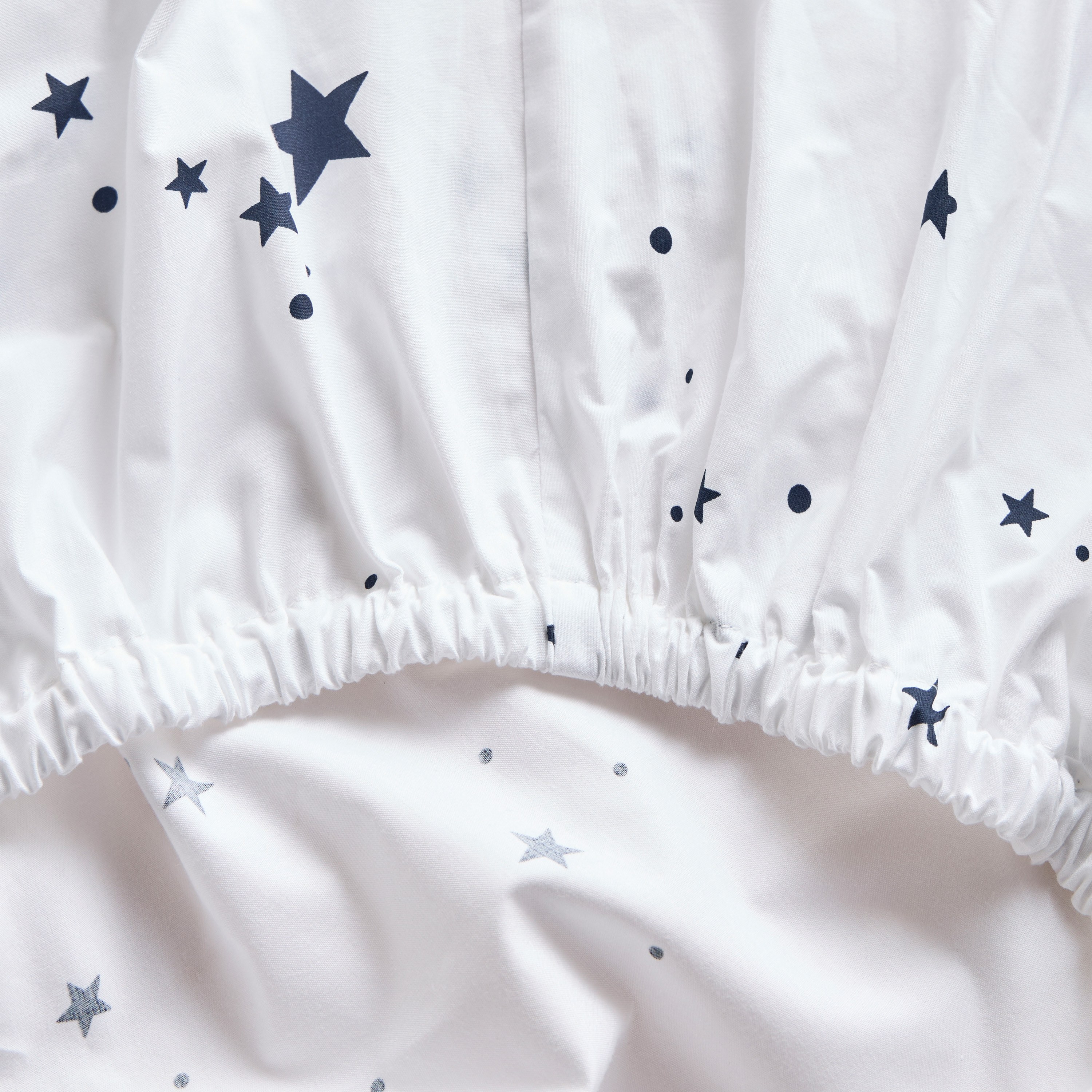 Eco Snuggle Stars Organic Cotton 200 Thread Count Single Fitted Sheet - 90x200 cm-kids-beddingandwindows-bedding-fittedandflatsheets-image-3