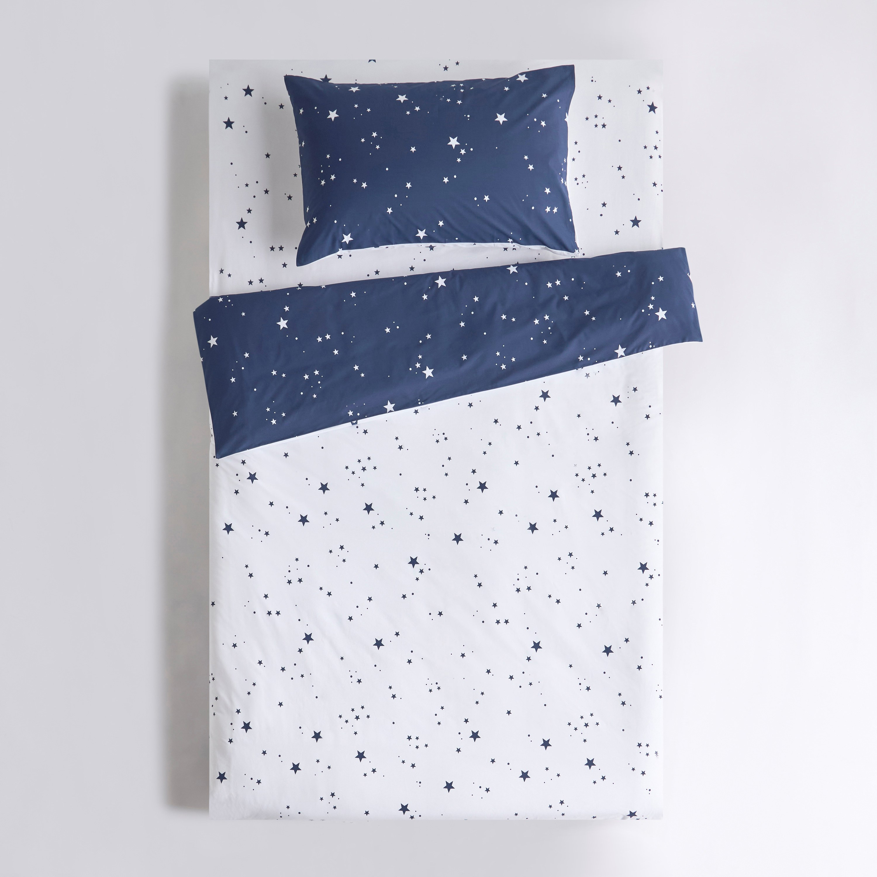 Eco Snuggle Stars Organic Cotton 200 Thread Count 2-Piece Full Duvet Cover Set - 160x200 cm-babyandkids-beddingandwindows-bedding-duvetcovers-image-3