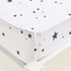 Eco Snuggle Stars Organic Cotton 200 Thread Count Full Fitted Sheet - 120x200 cm-babyandkids-beddingandwindows-bedding-fittedandflatsheets-image-1