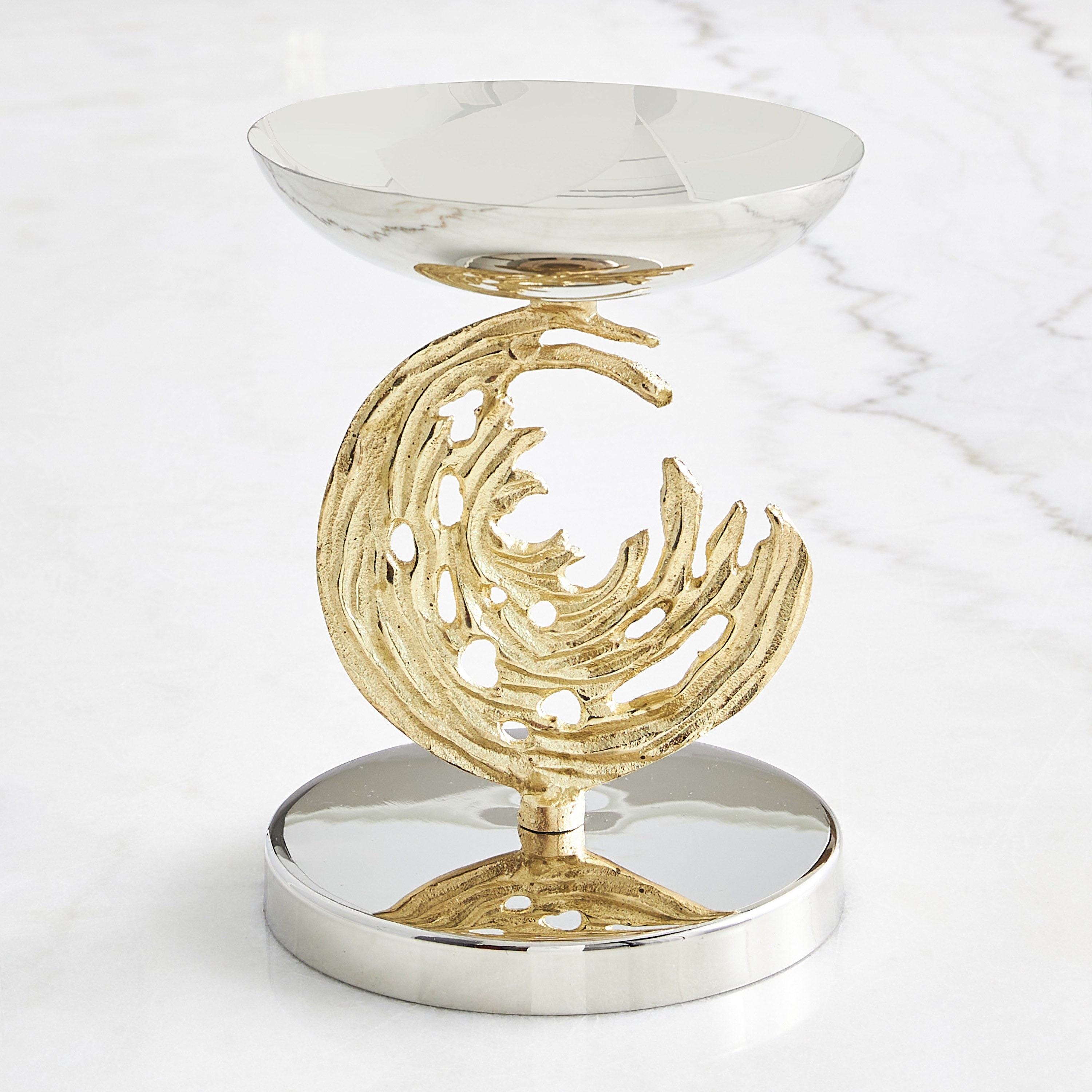 Sama Crust Metal Decorative Bowl-household-dining-serveware-cakestands-image-1