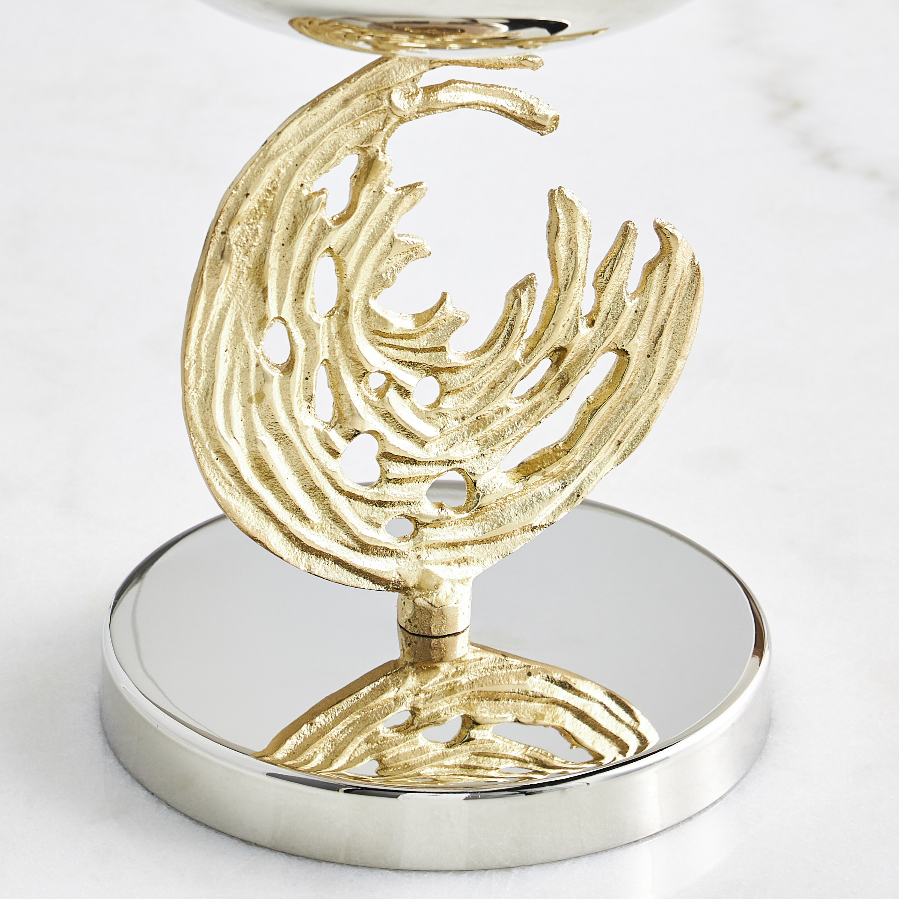 Sama Crust Metal Decorative Bowl-household-dining-serveware-cakestands-image-2