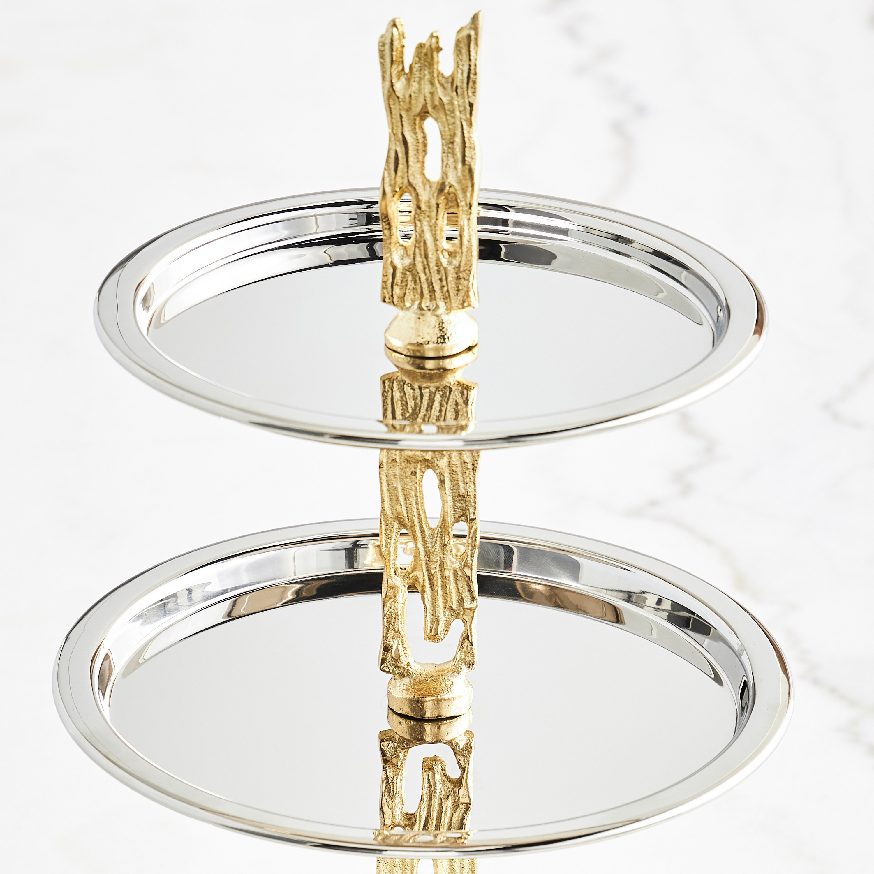 Sama Crust 2-Tier Decorative Tray