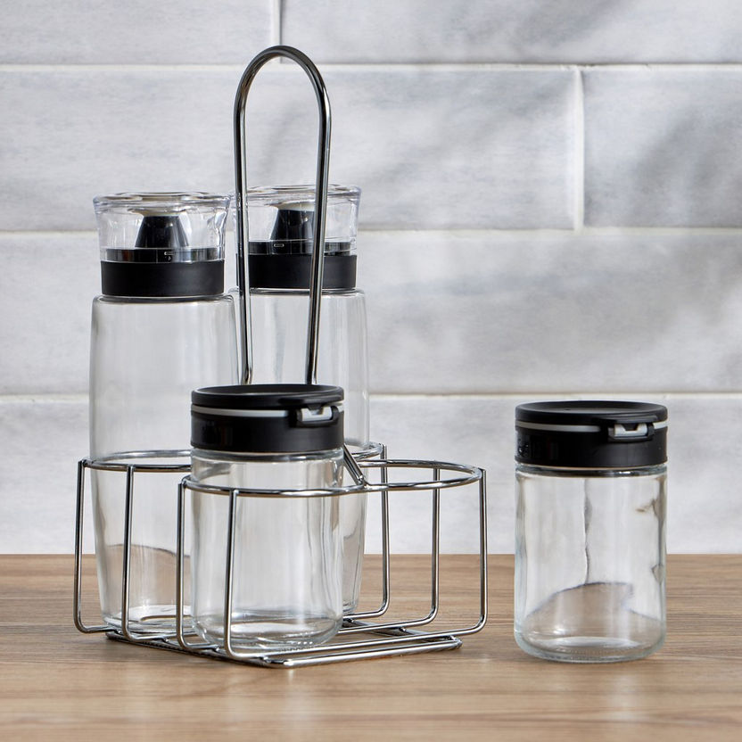 Shop Tasty Salt and Pepper Shaker Set with Rack | Home Centre UAE