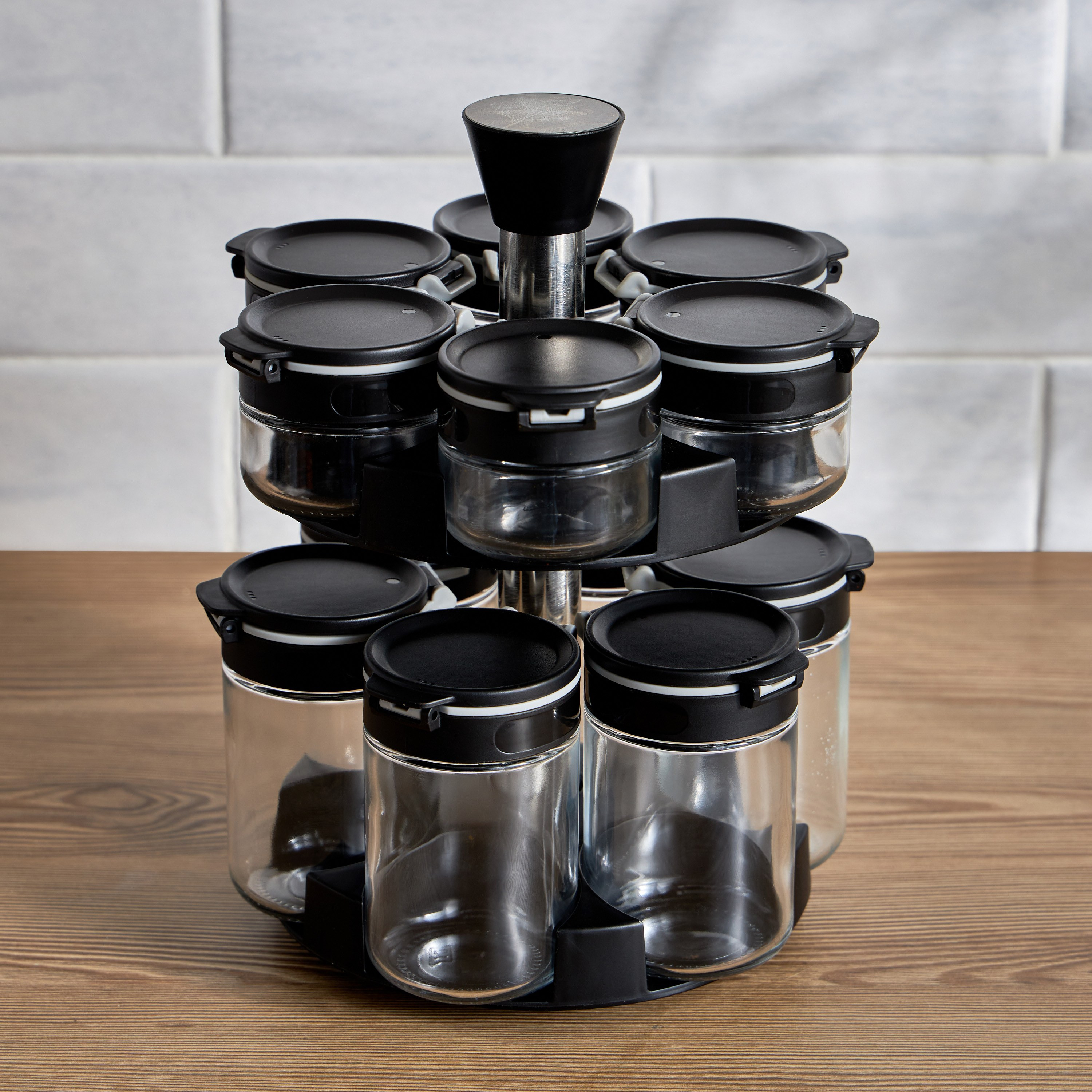 Tasty 12 Piece Spice Jar and Rack Set