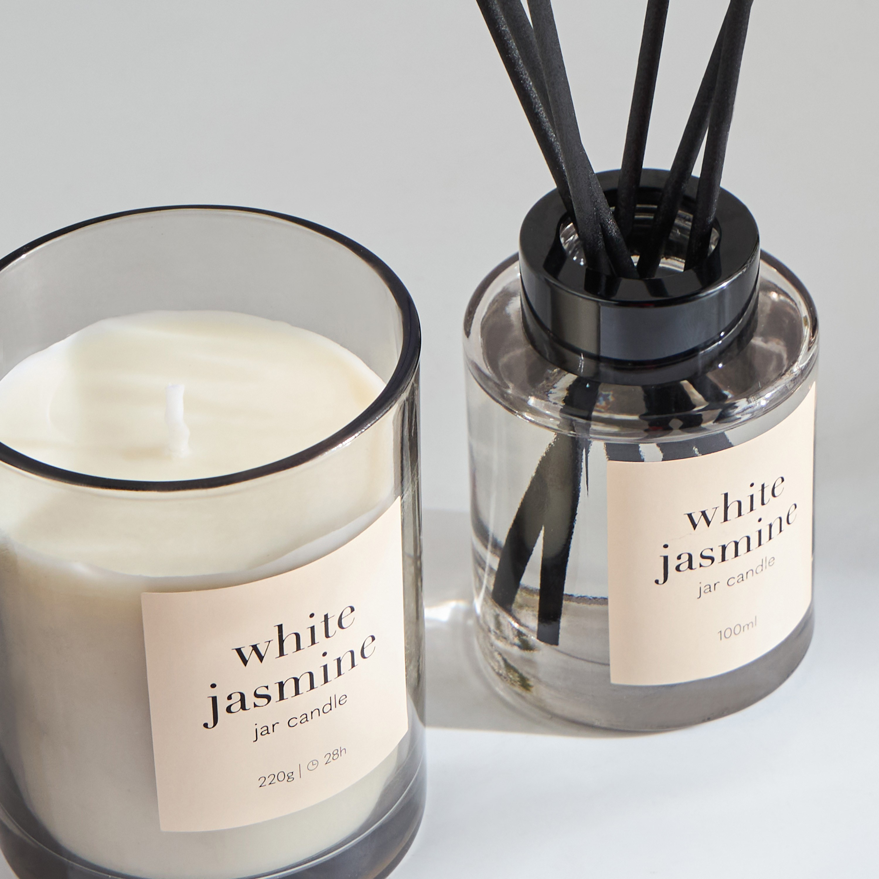 Asasi White Jasmine Scented Jar Candle and Diffuser Gift Set-household-giftingaccessories-giftings-image-2