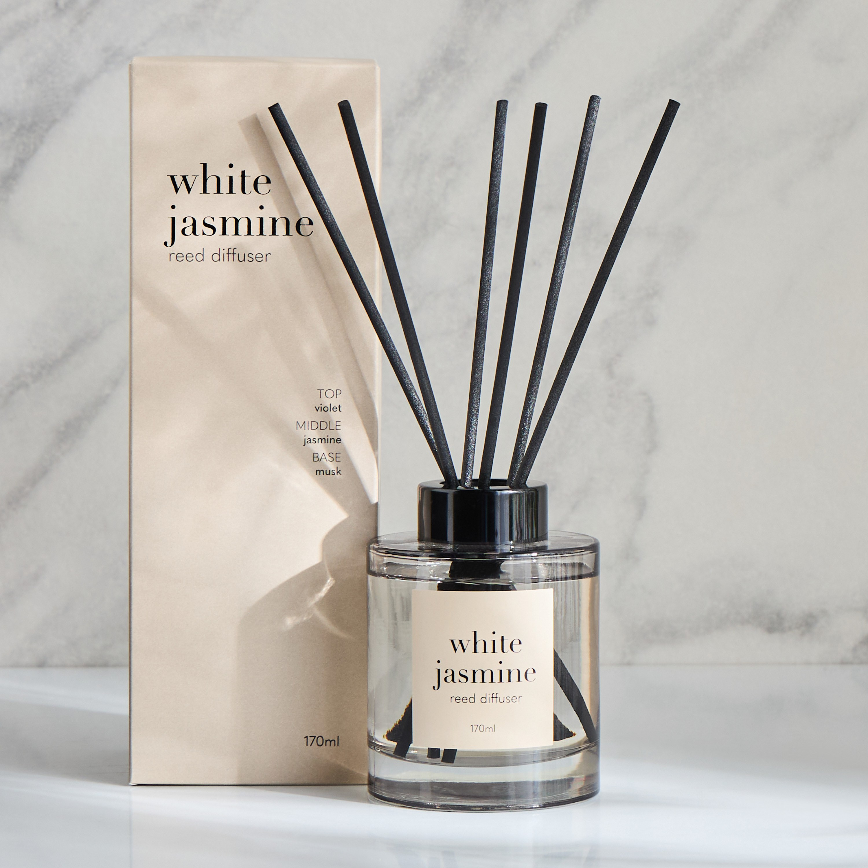 Asasi White Jasmine Reed Diffuser - 170 ml-household-homefragrance-reeddiffusers-image-3