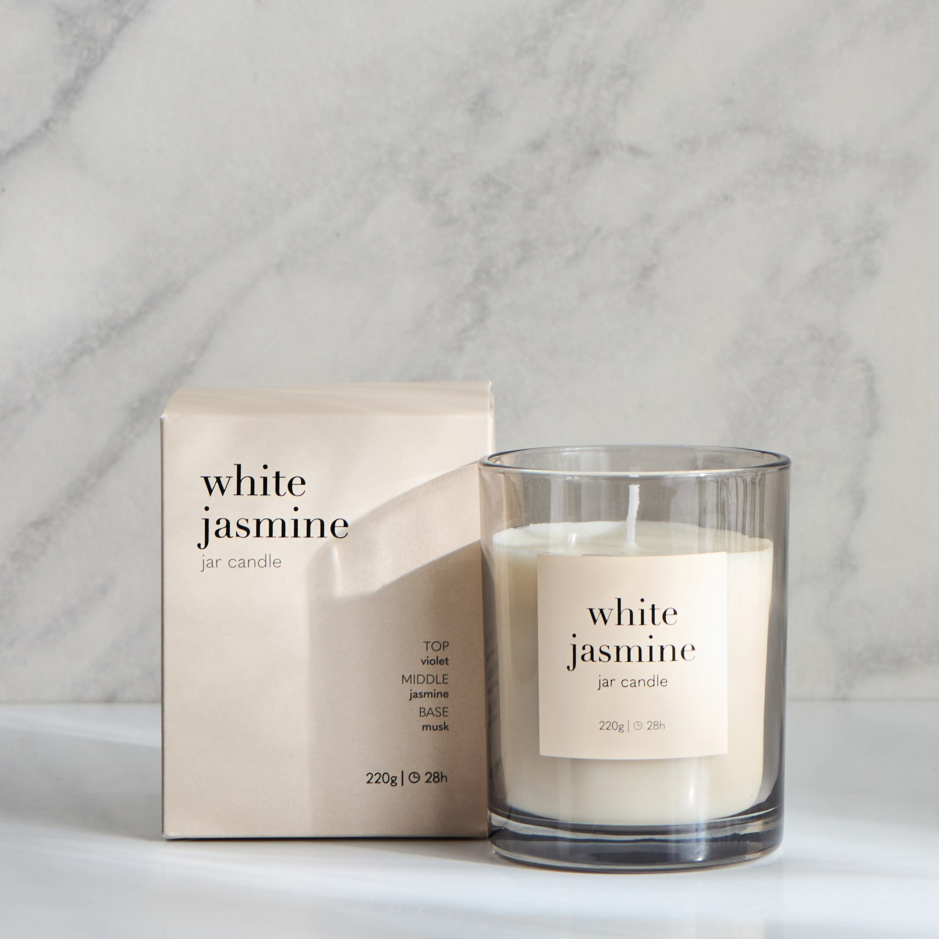 Asasi White Jasmine Scented Jar Candle - 28 h-household-homefragrance-candles-image-3