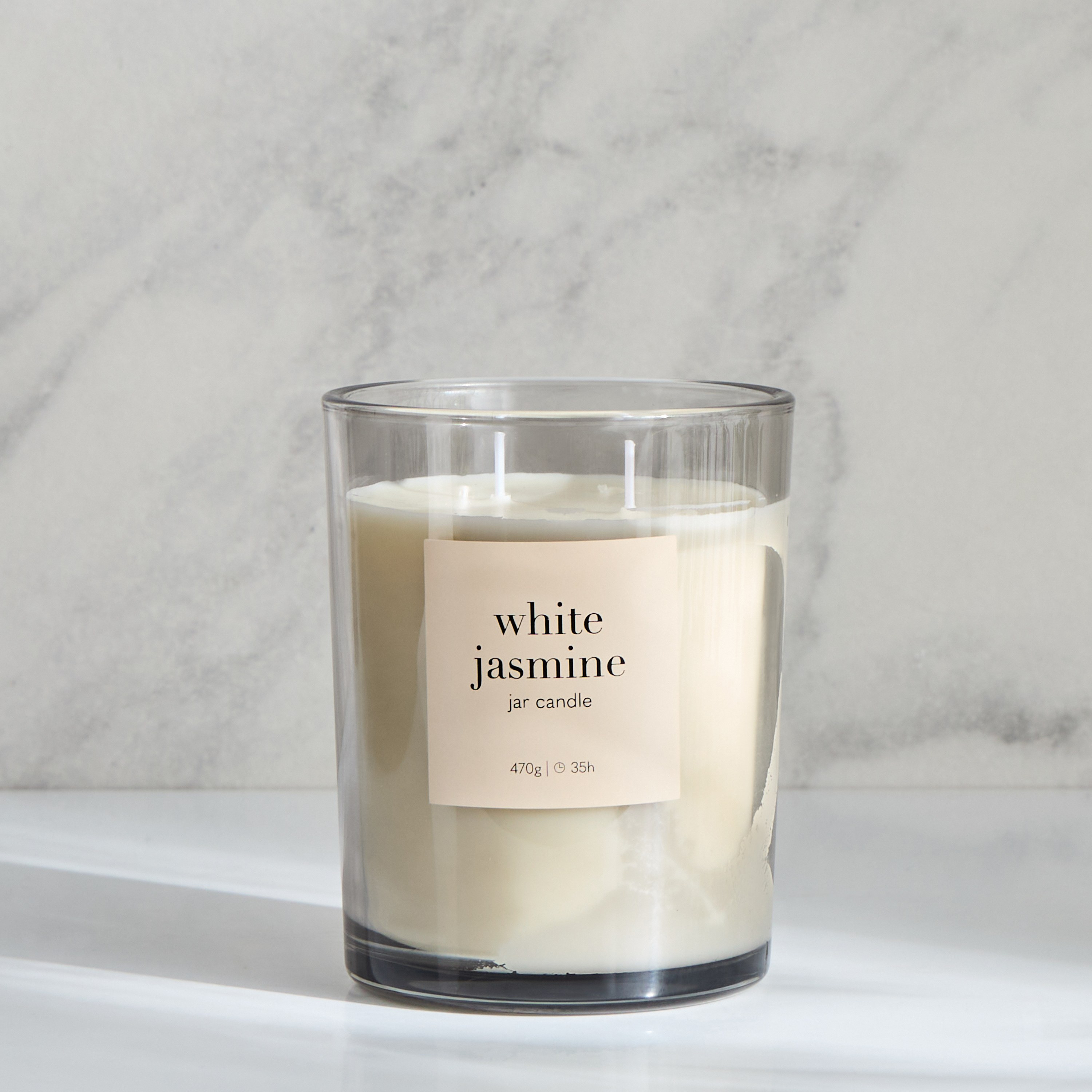 Asasi White Jasmine Scented Jar Candle - 35 h-household-homefragrance-candles-image-1
