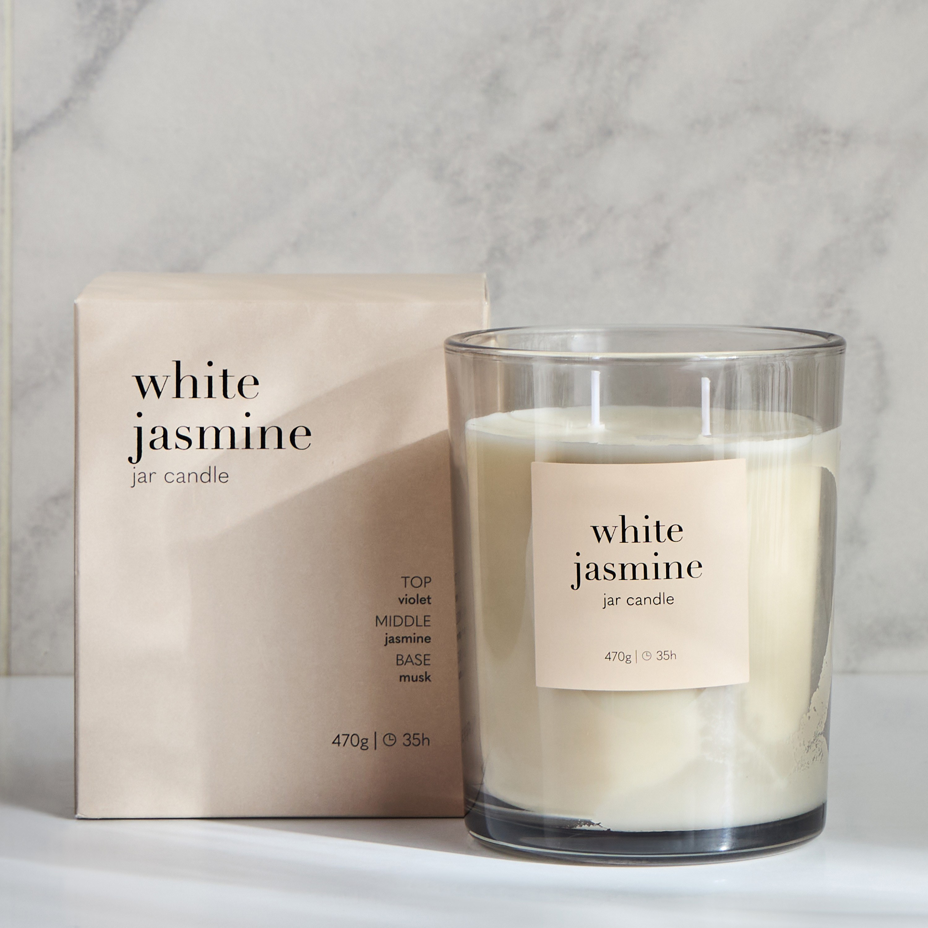 Asasi White Jasmine Scented Jar Candle - 35 h-household-homefragrance-candles-image-3